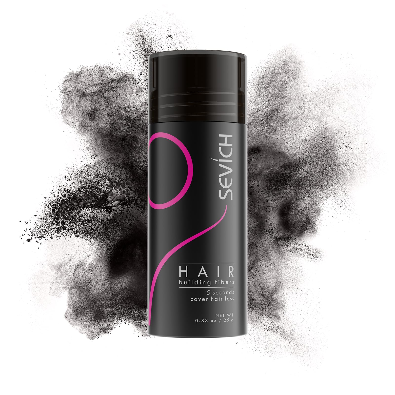 SEVICH Hair Fibers for Thinning Hair, Hair Building Fibers Instantly Thicker & Fuller Look,Hair Powder for Men & Women 25g Dark Brown