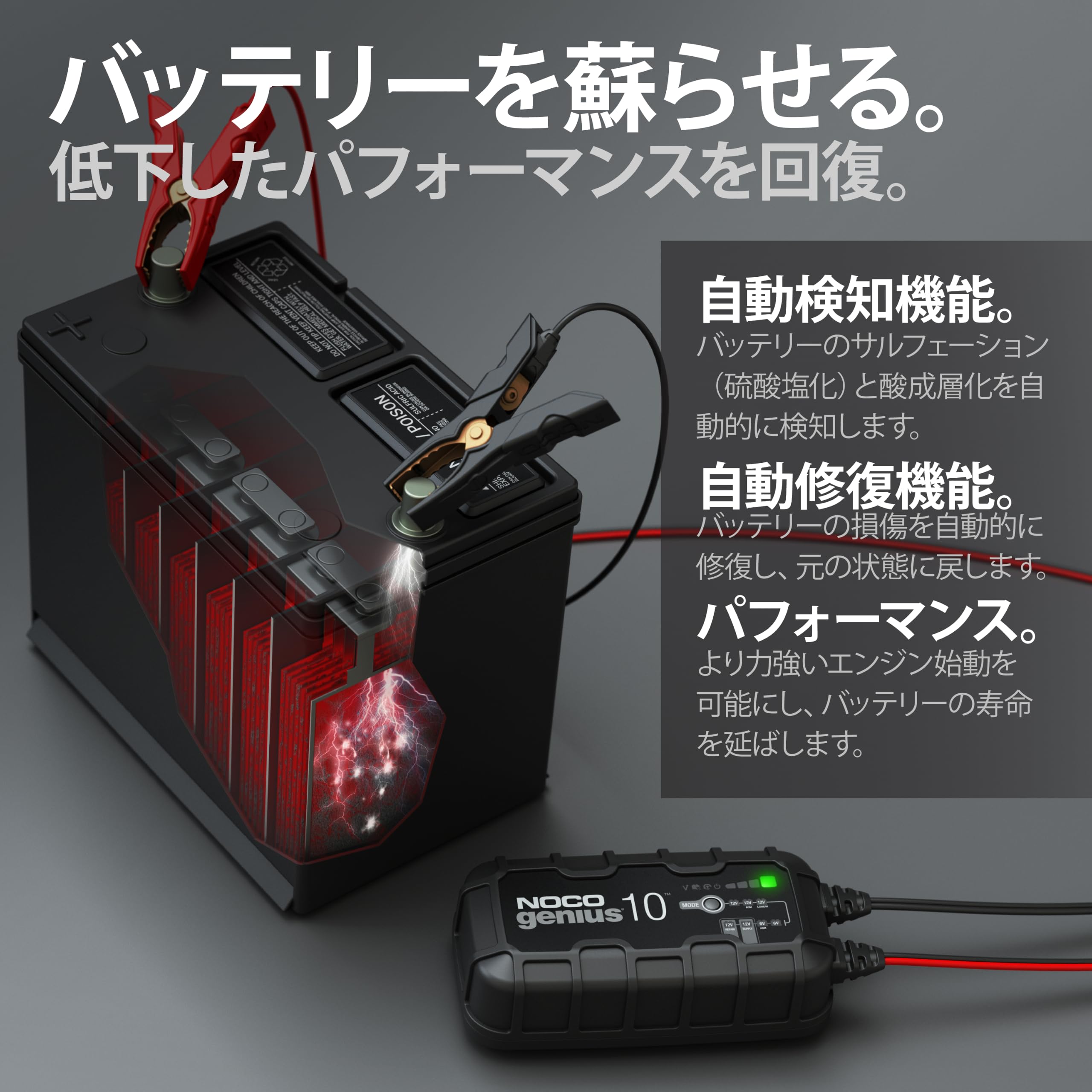 Amazon.co.jp: NOCO(NOCO) Genius10(Genius 10) Battery Chargers 6V