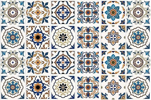 Azulejos autoadhesivos para pared de baño, 24 hojas para despegar y pegar, ladrillo para cocina, azulejos de pared de baño, cocina, bordes, 8 x 8