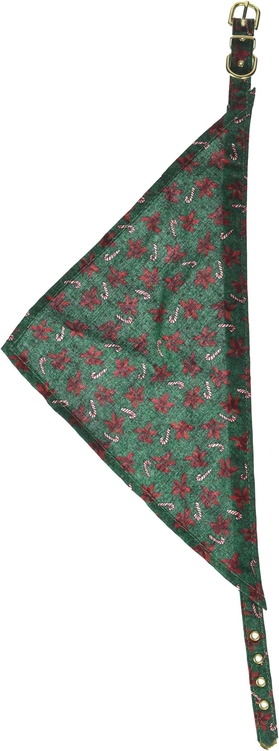 Mirage Pet Products Candy Cane Bandana Collar for Dogs, 18-Inch, Green