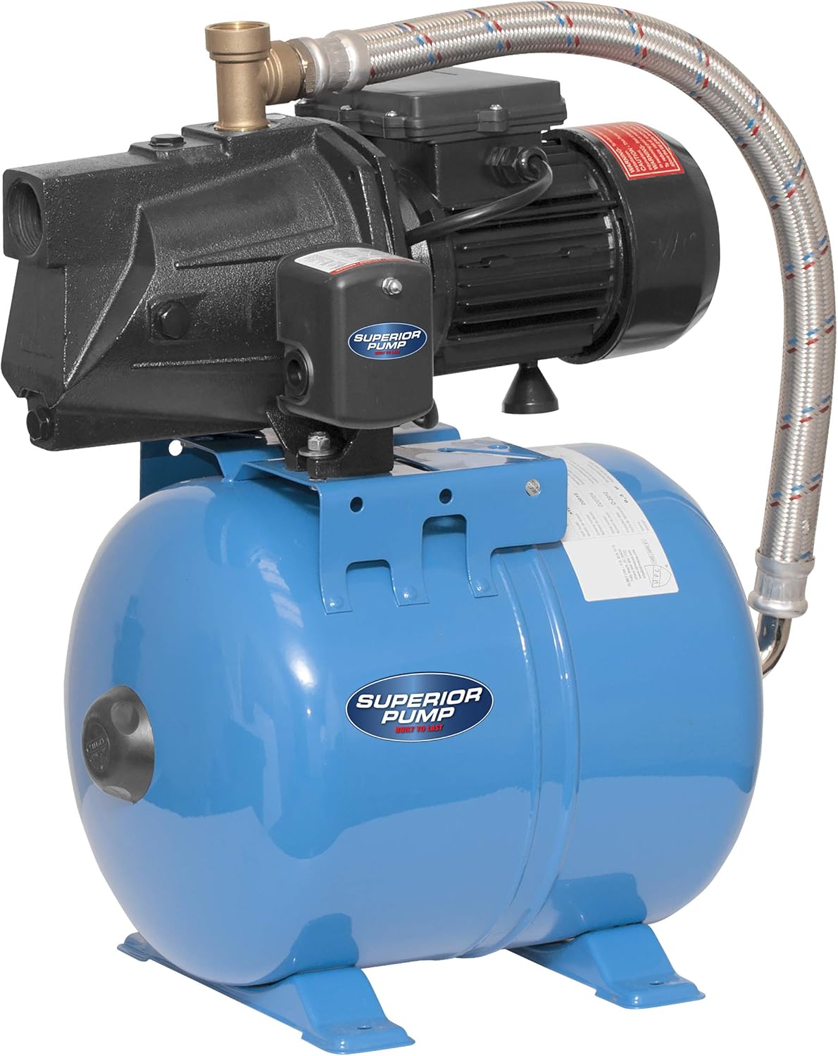 Superior Pump 94525 1/2 Hp Shallow Well Jet Pump -with24L Tank , Black 1/2HP 24L Tank