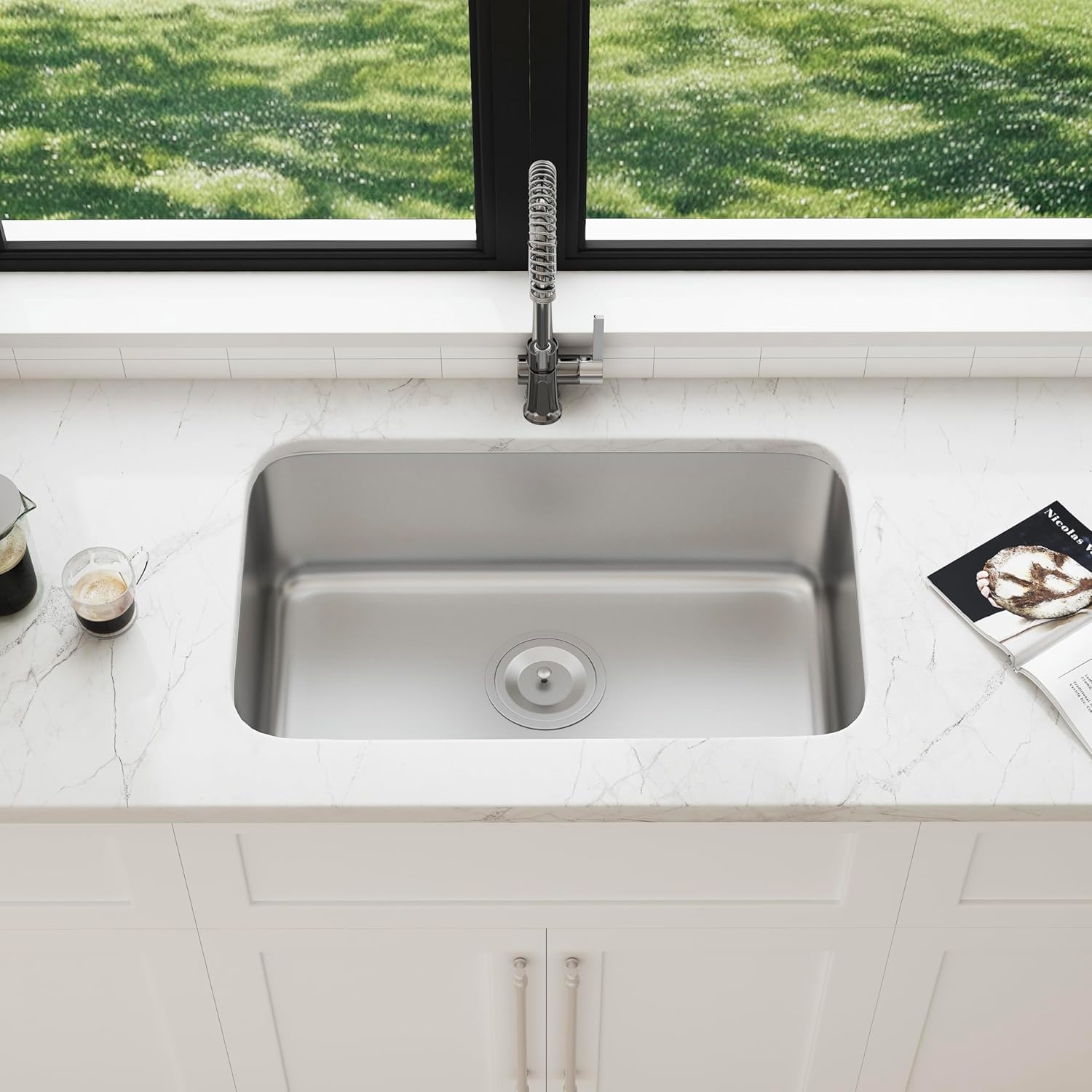 30.5'' Stainless Steel Single Bowl Drop-in Kitchen Sink