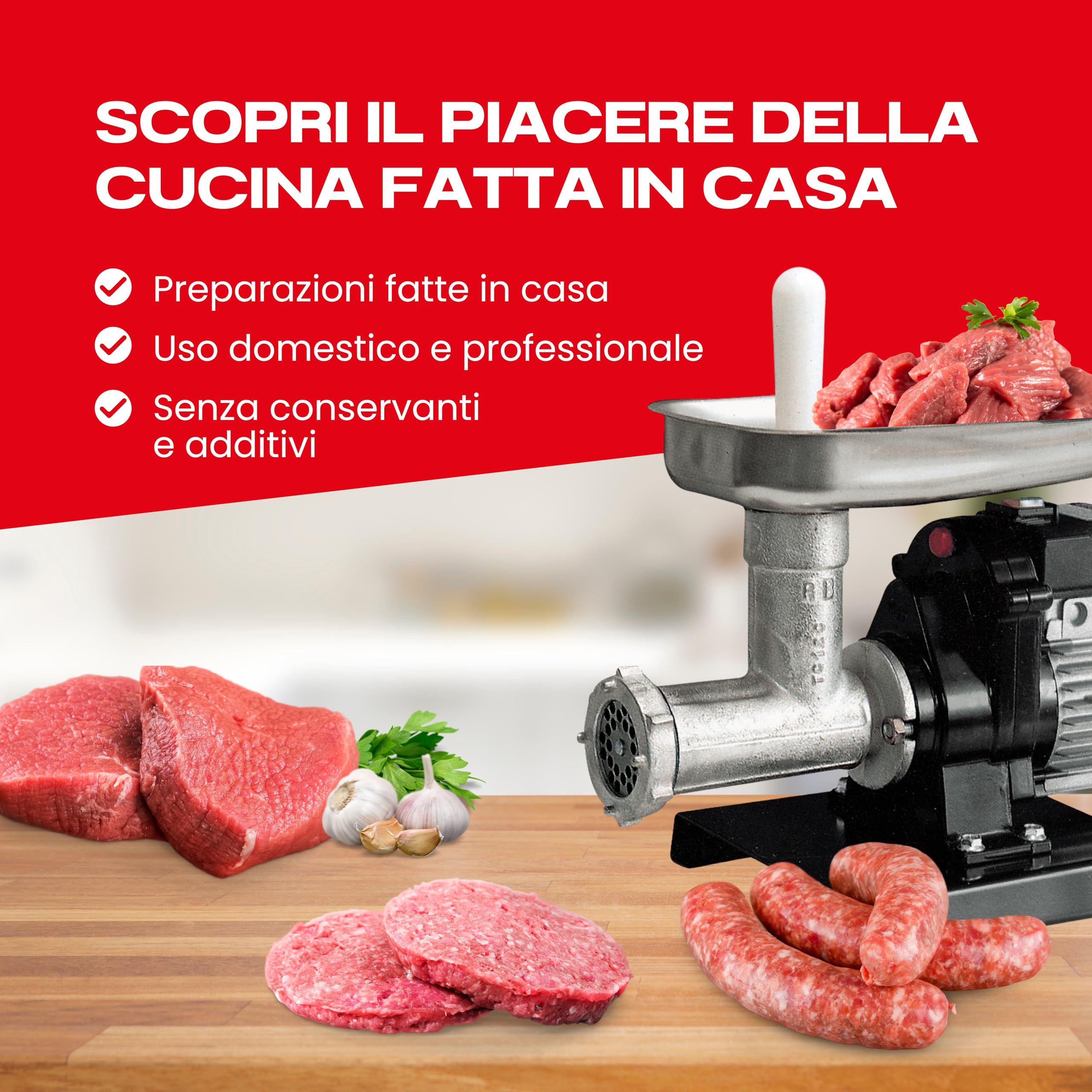 Reber picadora de carne profesional n12 500w 9501n