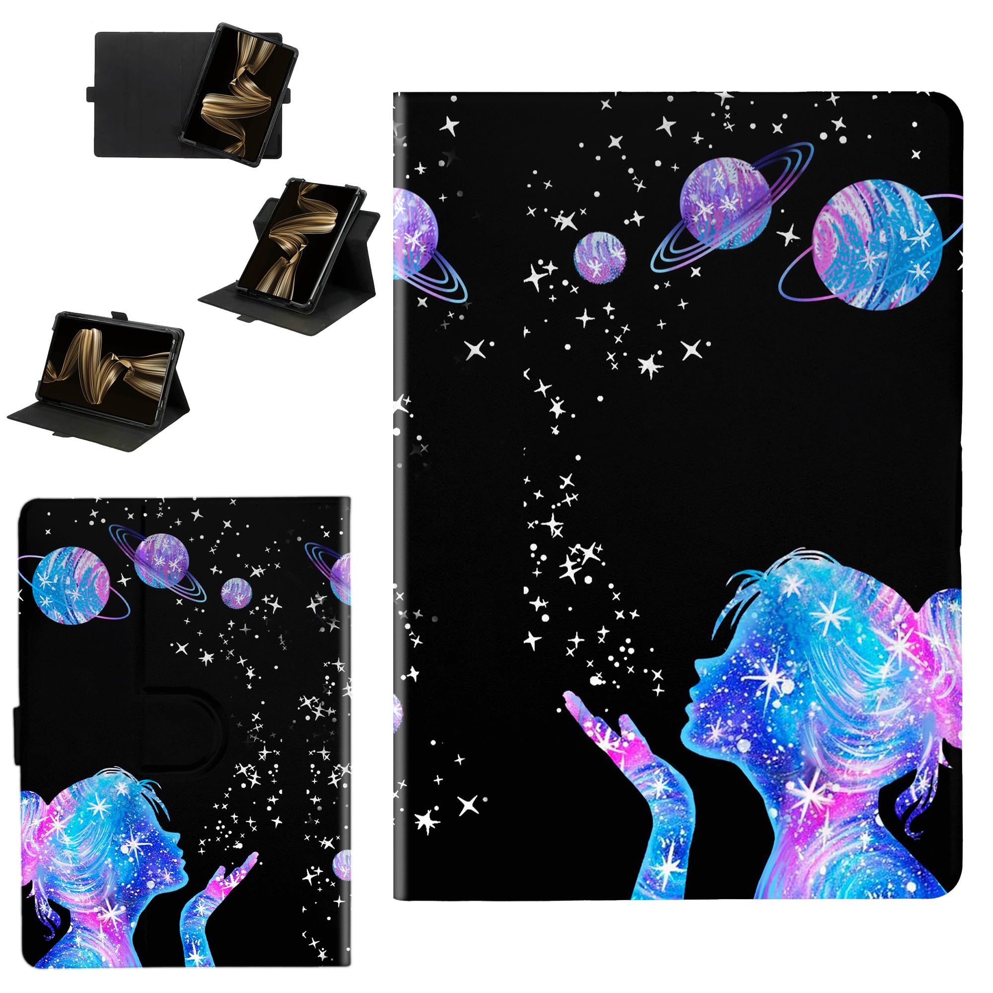 Case Compatible for Lenovo IdeaTab Pro + Tab Pen Plus 12.7 inch Tablet Case Cover [360-Degree Rotating Support][Hardened Edge Protection Against Drops] XQSN