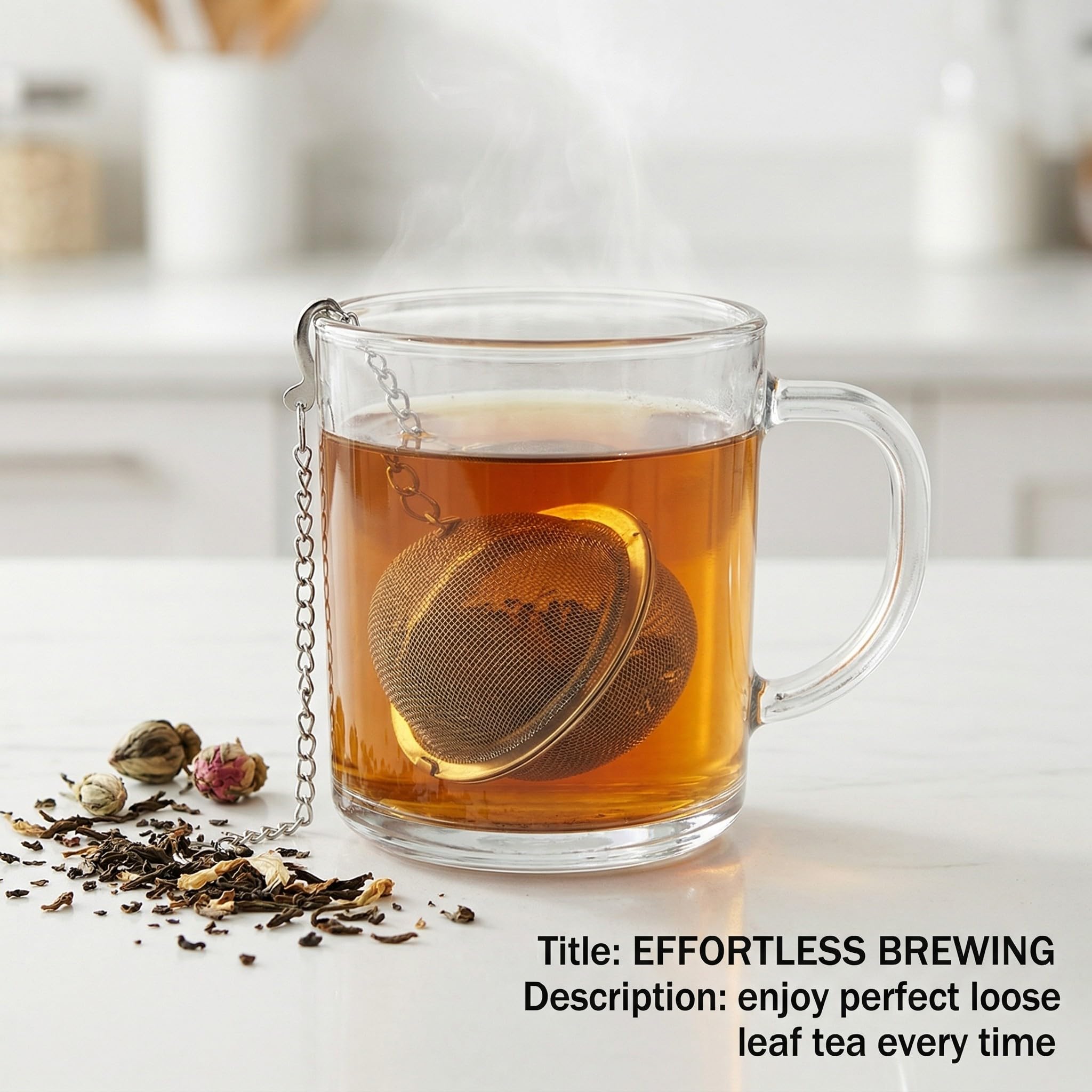 3 Piezas Bolas Infusoras de Acero Inoxidable, Colador de Té con Cadena y Gancho, Filtro Reutilizable para Hojas de Té, Hierbas y Especias