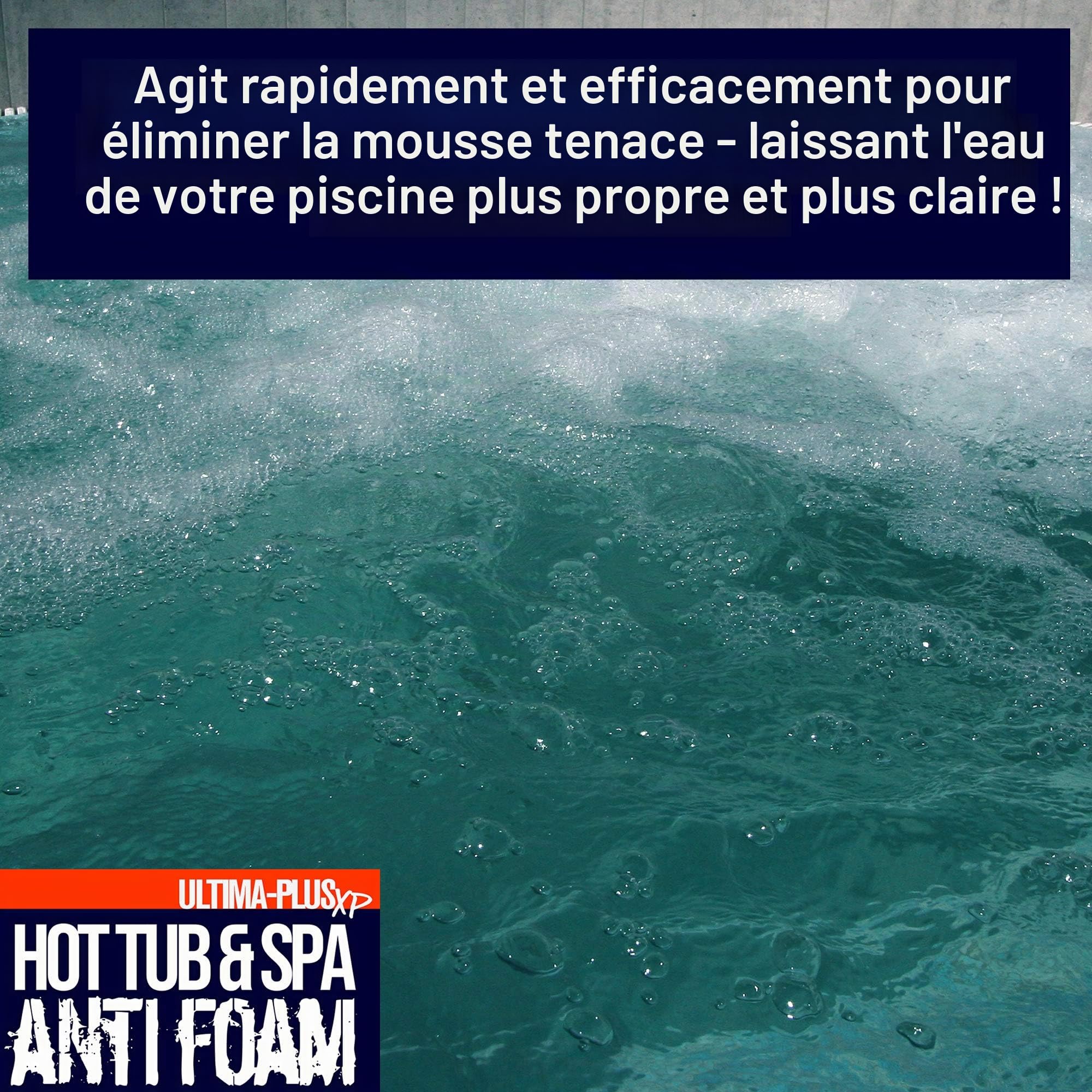 Ultima-Plus XP Mousse Anti-Mousse pour Jacuzzi et Spa - Élimine Rapidement et Facilement la Mousse de Surface - Convient à Tous Les jacuzzis (5 litres)