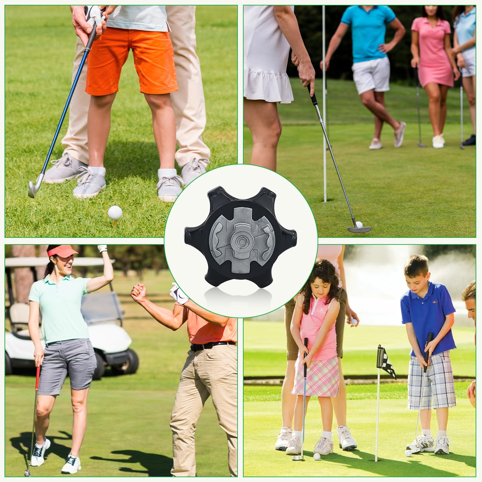 Scarpe da golf con 18 tacchetti da golf con 1 scarpa da golf palmare, chiave di ricambio per punte da golf