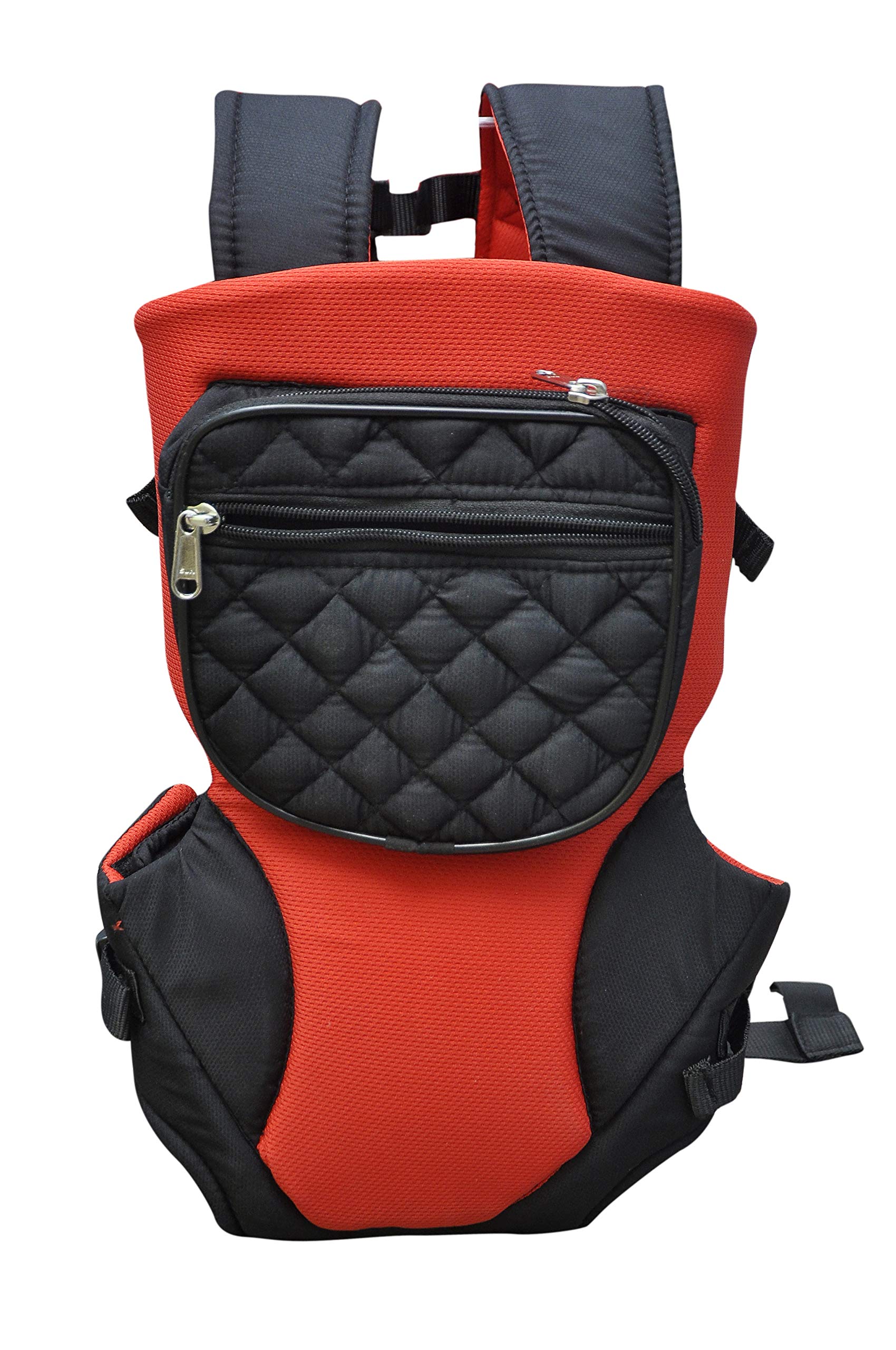 Ineffable Toddler Baby Carrier Cum Kangaroo Bag Bag With Hip Seat And Head Support For 3 To 18 Months With Additional Utility Pocket In Front (Red)-image-4