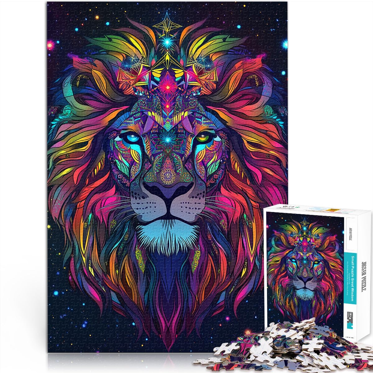 Adults 2000 Pieces Puzzle holy lion Brain Teaser Game 70x100cm is ideal as a gift for the whole family for for Age 14 — image 1
