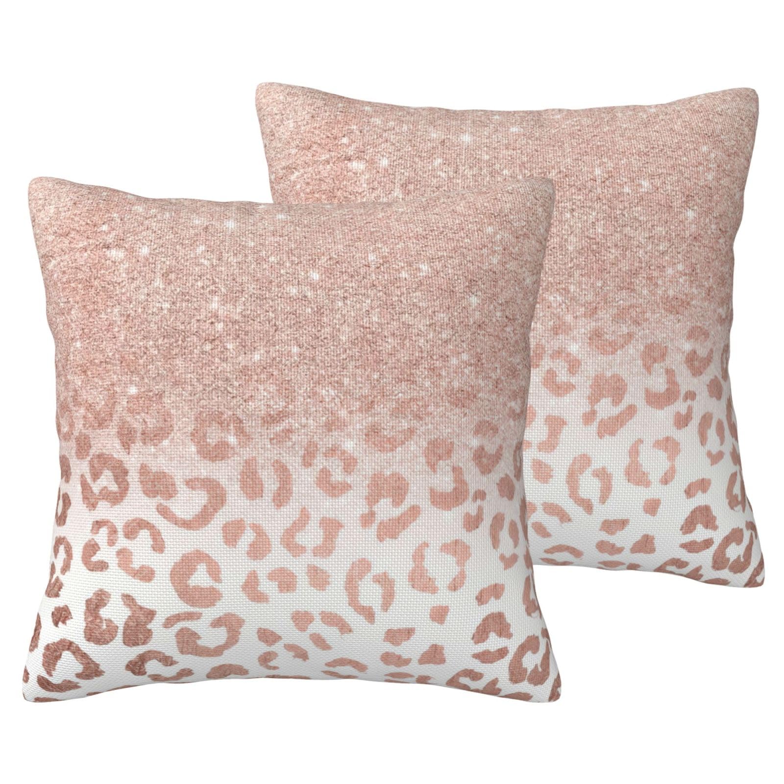 Housse de coussin or rose paillettes lot de 2 pour raviver un canapé terne