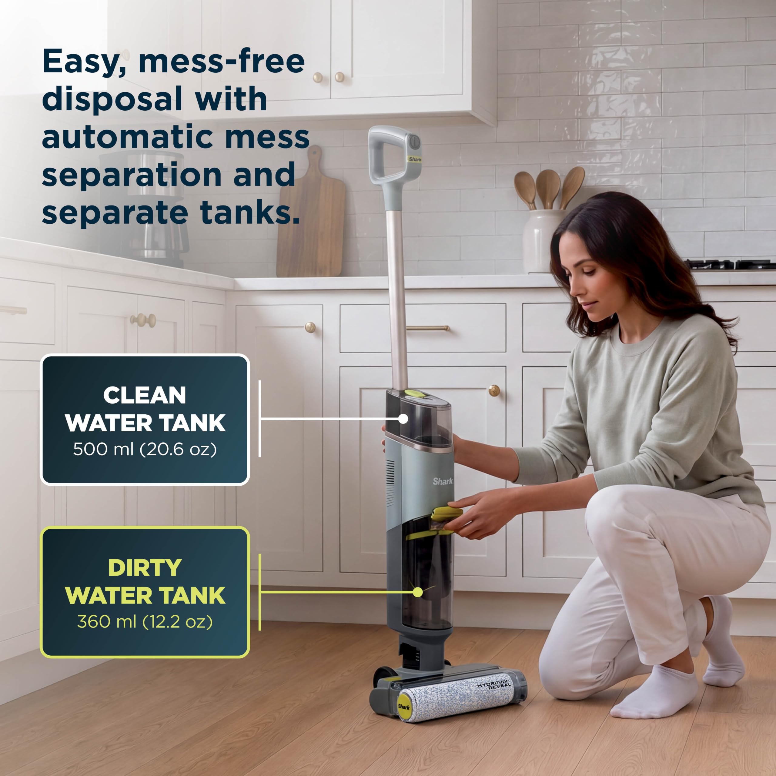 Shark HydroVac Reveal: Cordless Wet/Dry Vacuum & Mop -7