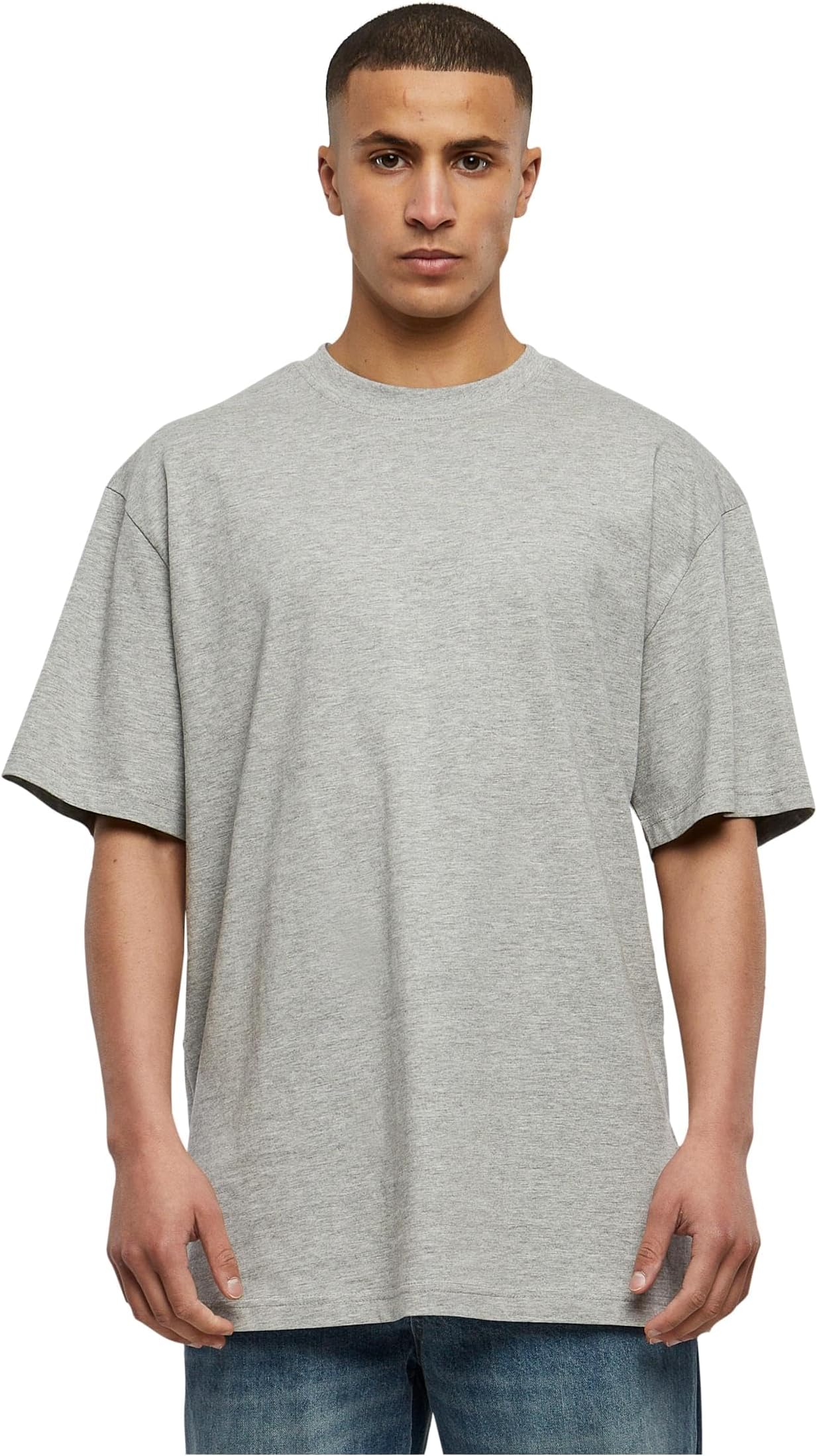 Men's Tall Tee Oversized Short Sleeves T-Shirt with Dropped Shoulders, 100% Jersey Cotton