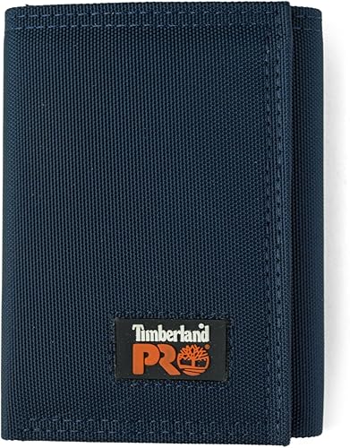Vista 13 de Timberland PRO Cartera triple RFID Cordura de nailon para hombre con ventana de identificación Negro,Negro (reflectante),Amarillo brillante