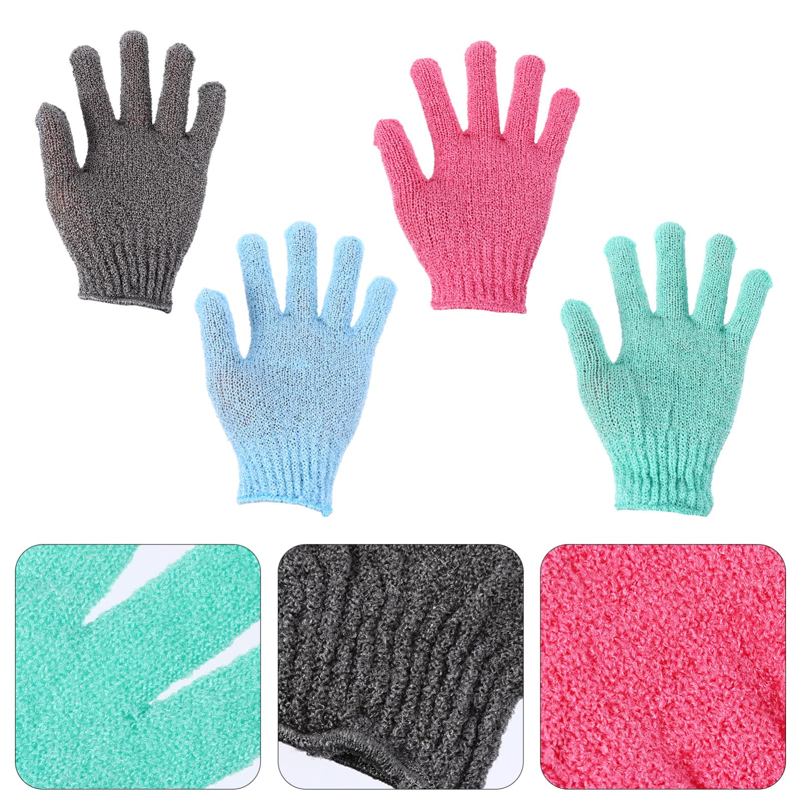 POPETPOP 12 Pares Guantes Para Fregar Barro Guante Para Lavar Platos Guante Exfoliante De Doble Cara Guantes De Masaje De Baño Guantes Exfoliantes De Baño Toalla De Cara Escarchado Nylon