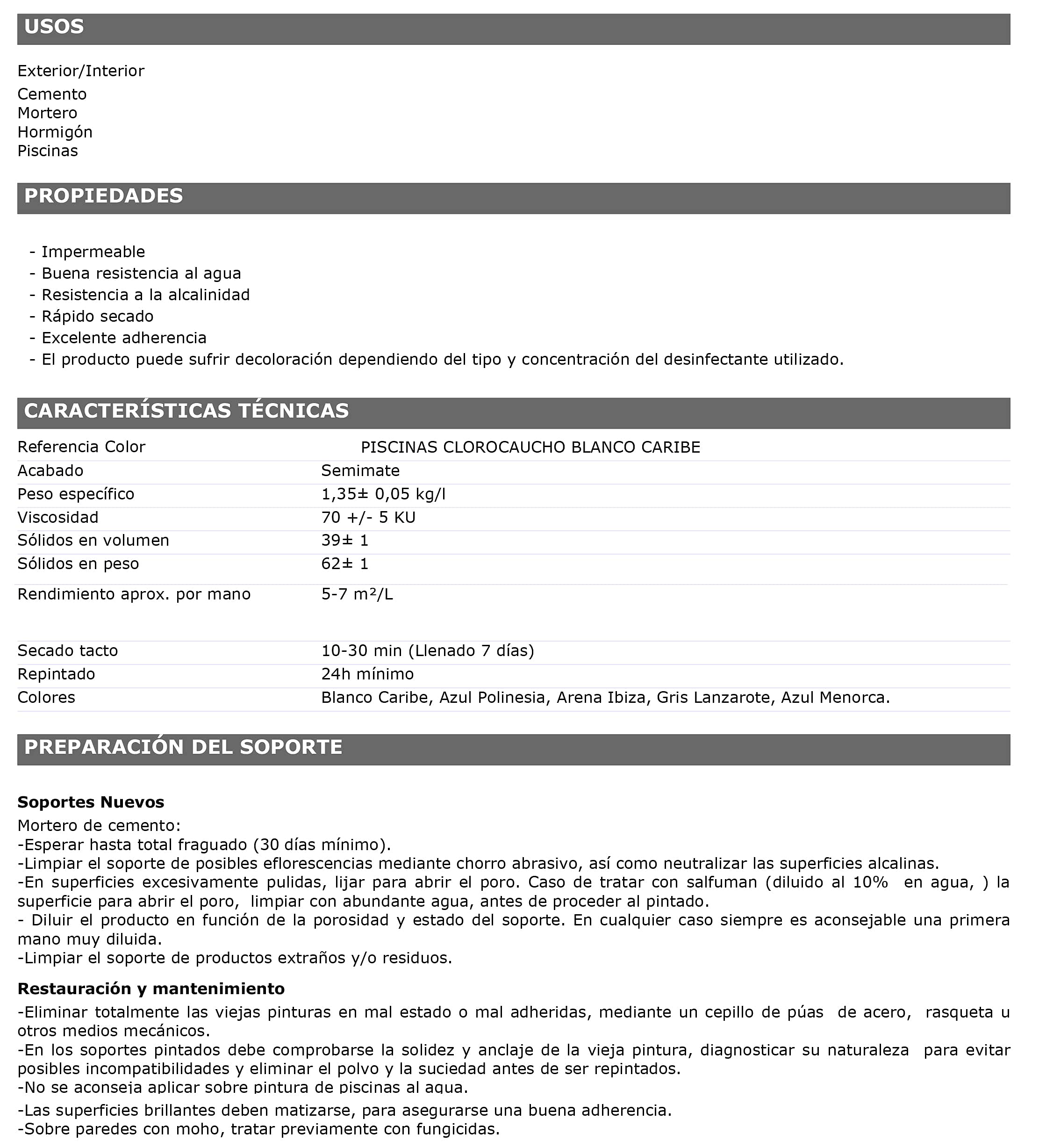 Montó Pittura a clorocaucho piscine calcestruzzo Bricolovers/HTM (Bianco 12L)