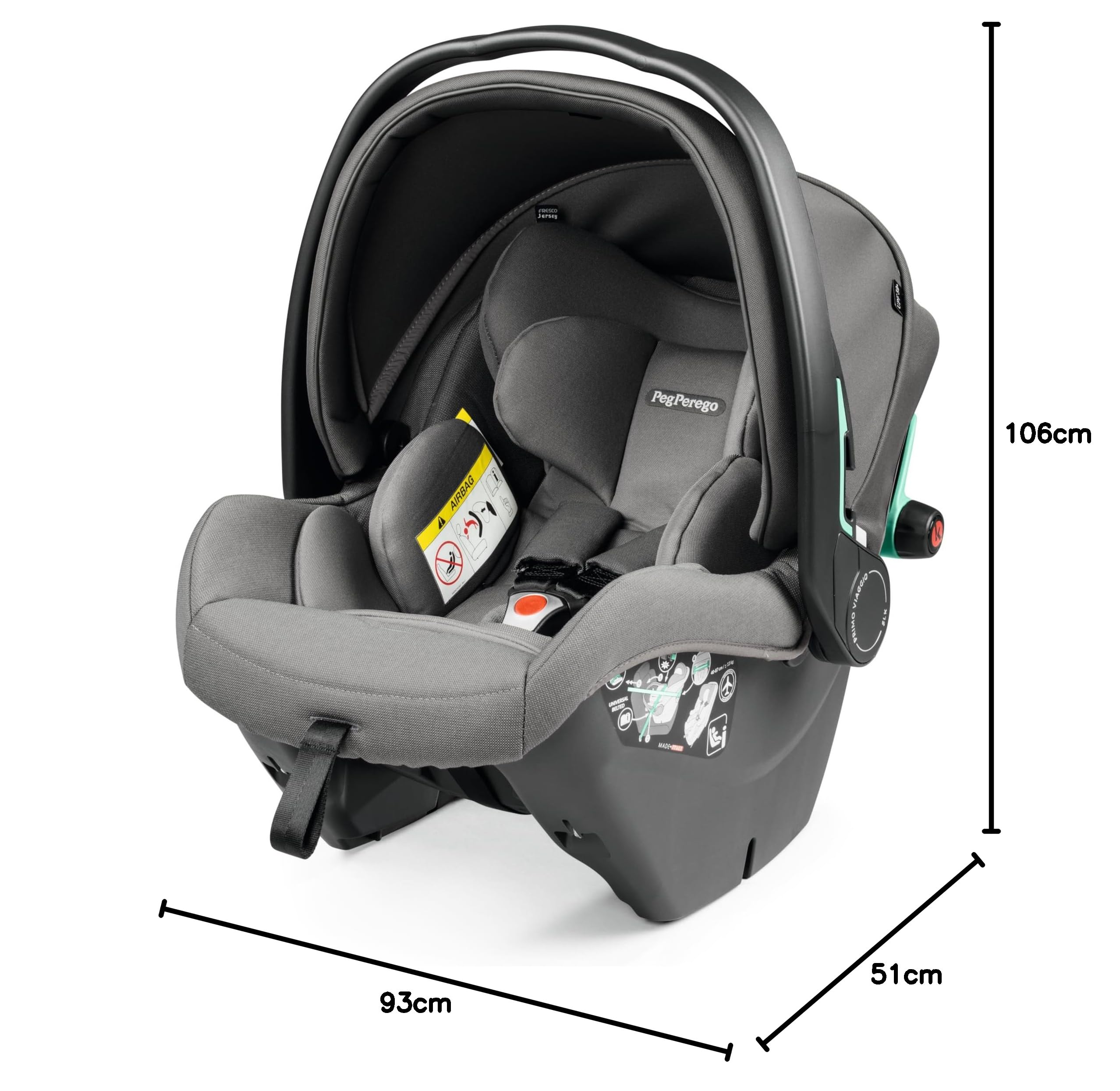 PEG Book Modular Passeggino Trio Neonati 0-4 Anni, Reversibile, Navicella, Seggiolino Auto i-Size, Mercury