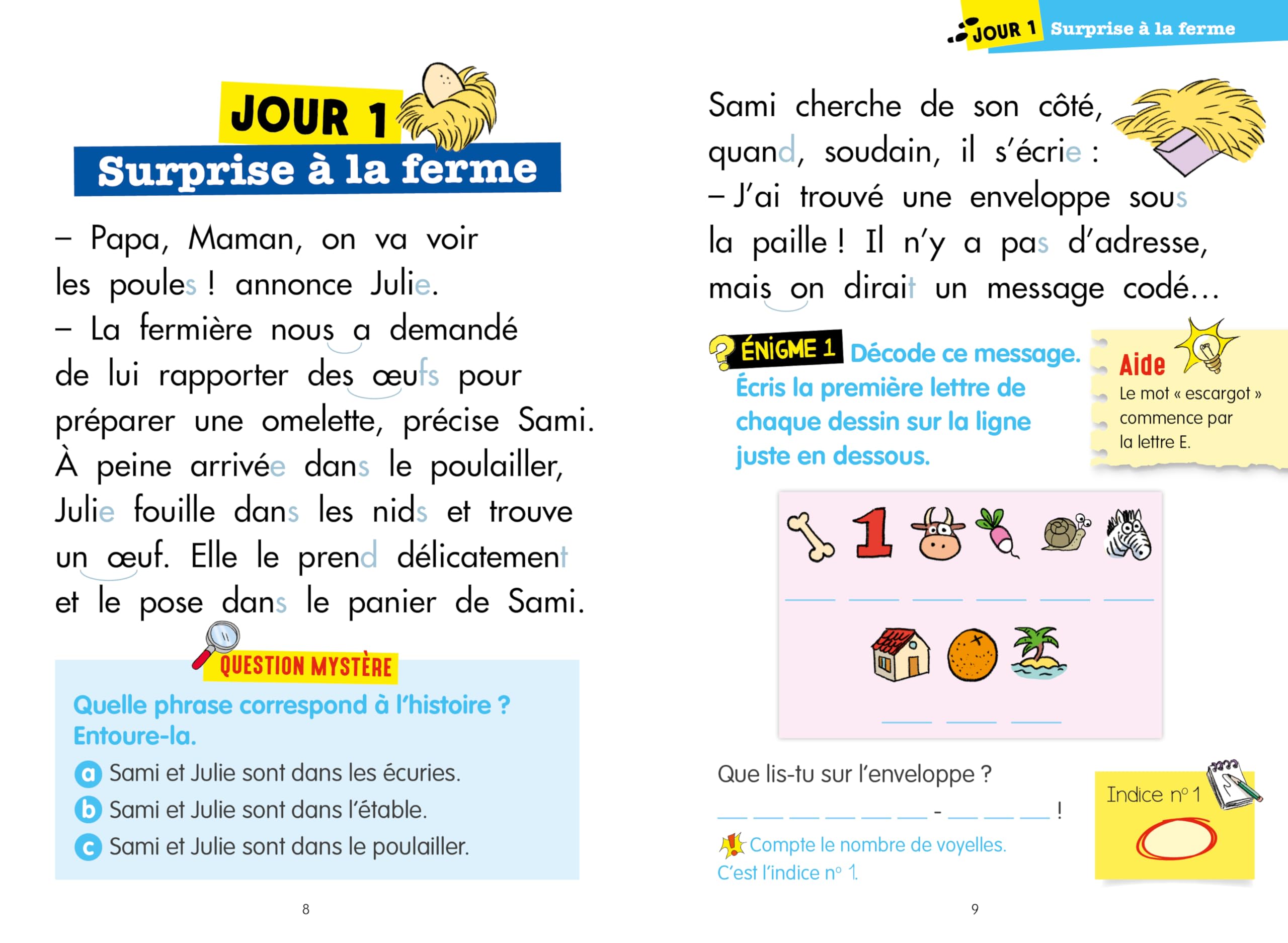 Les super énigmes de Sami et Julie - Du CP au CE1 - Cahier de vacances 2026