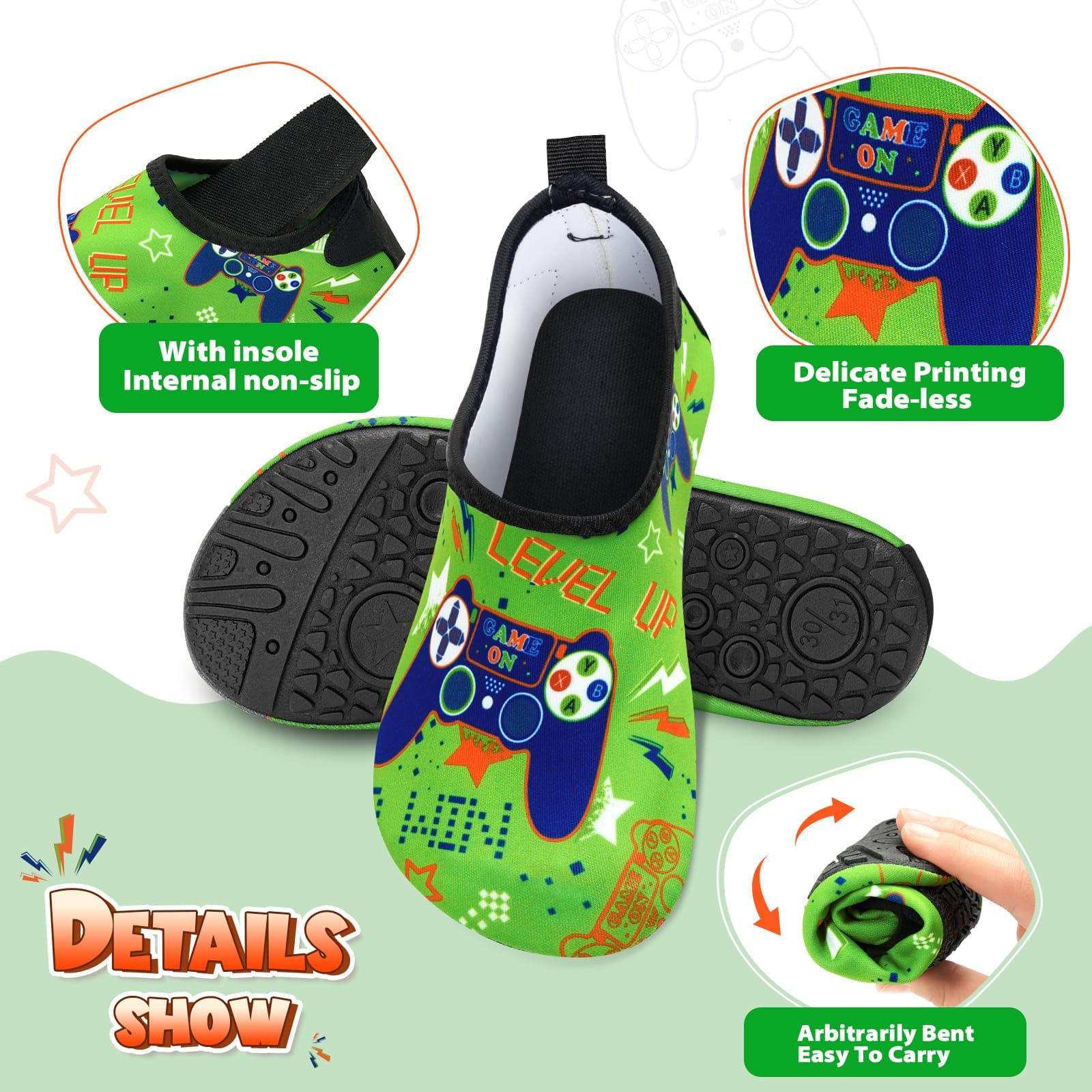 Zapatillas de Playa Descalzas de Secado Rápido Malla Suave Zapatos de Agua