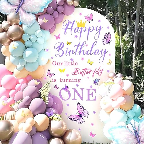 Vista 20 de Barri Design Suministros para fiesta de feliz cumpleaños, decoraciones de primer cumpleaños para niños, telón de fondo de fiesta de caramelo