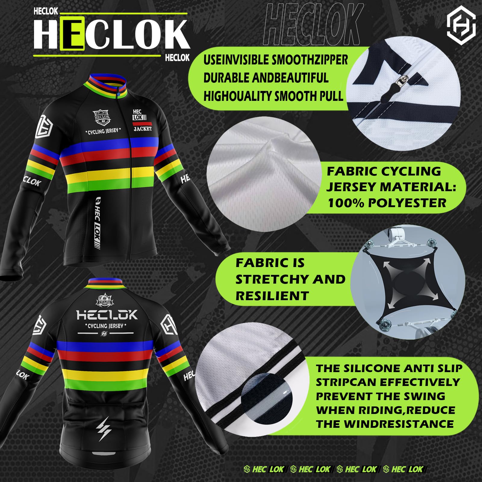 Abbigliamento Ciclismo Uomo Invernale Tuta da Ciclista Manica Lunga Completo Strada MTB Bici,con 9D Imbottiti Gel, Maglia Bicicletta Termico Vello Giacca e Pantaloni Salopette