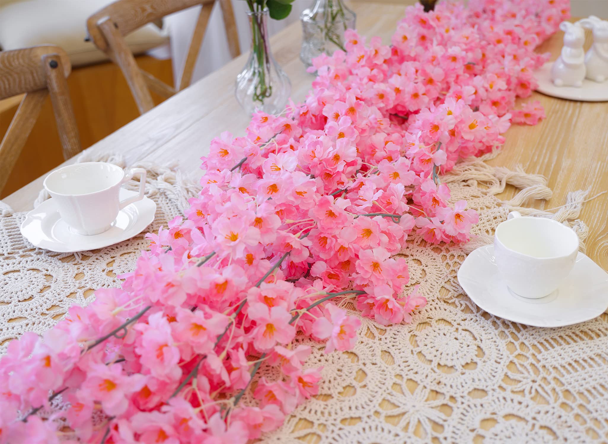 Amazon.com: PARTY JOY 8Pcs 47.2ft Artificial Cherry Blossom Flower