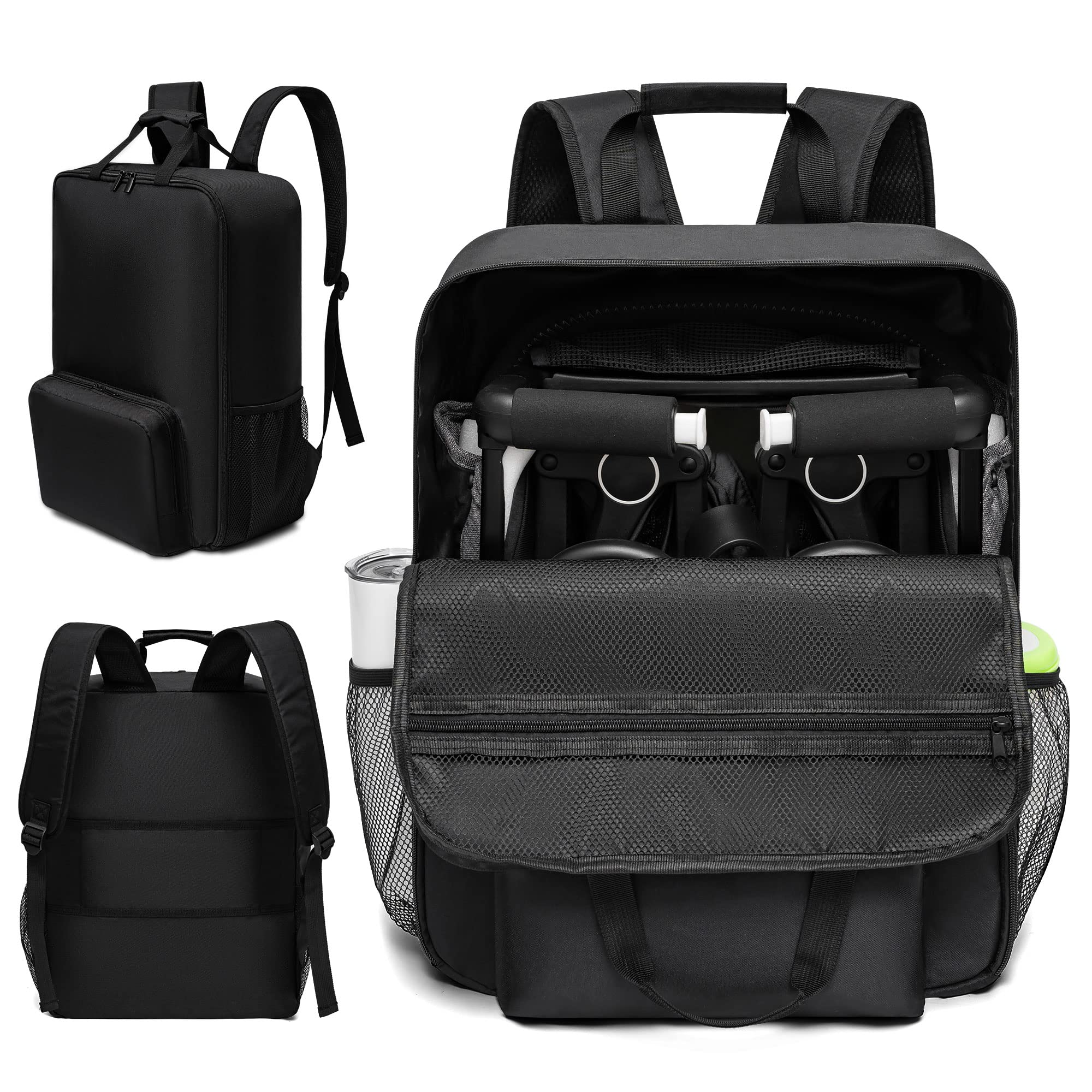 YVVZHOU PANN Stroller Travel Bag,travel stroller bag Compatible with GB Pockit and GB Pockit Air Plus All Terrain, Lightweight Stroller Travel Backpack for Airplane (Black)