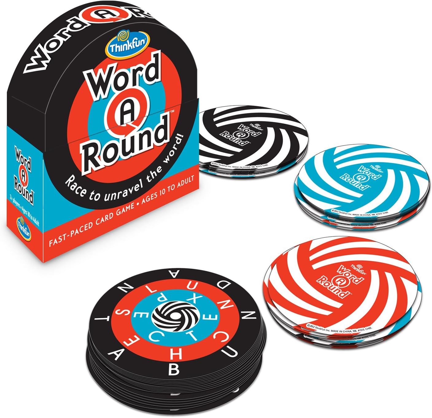 Think Fun Thinkfun Word A Round Game - Award Winning Fun Card Game For Age 10 And Up Where You Race To Unravel The Word