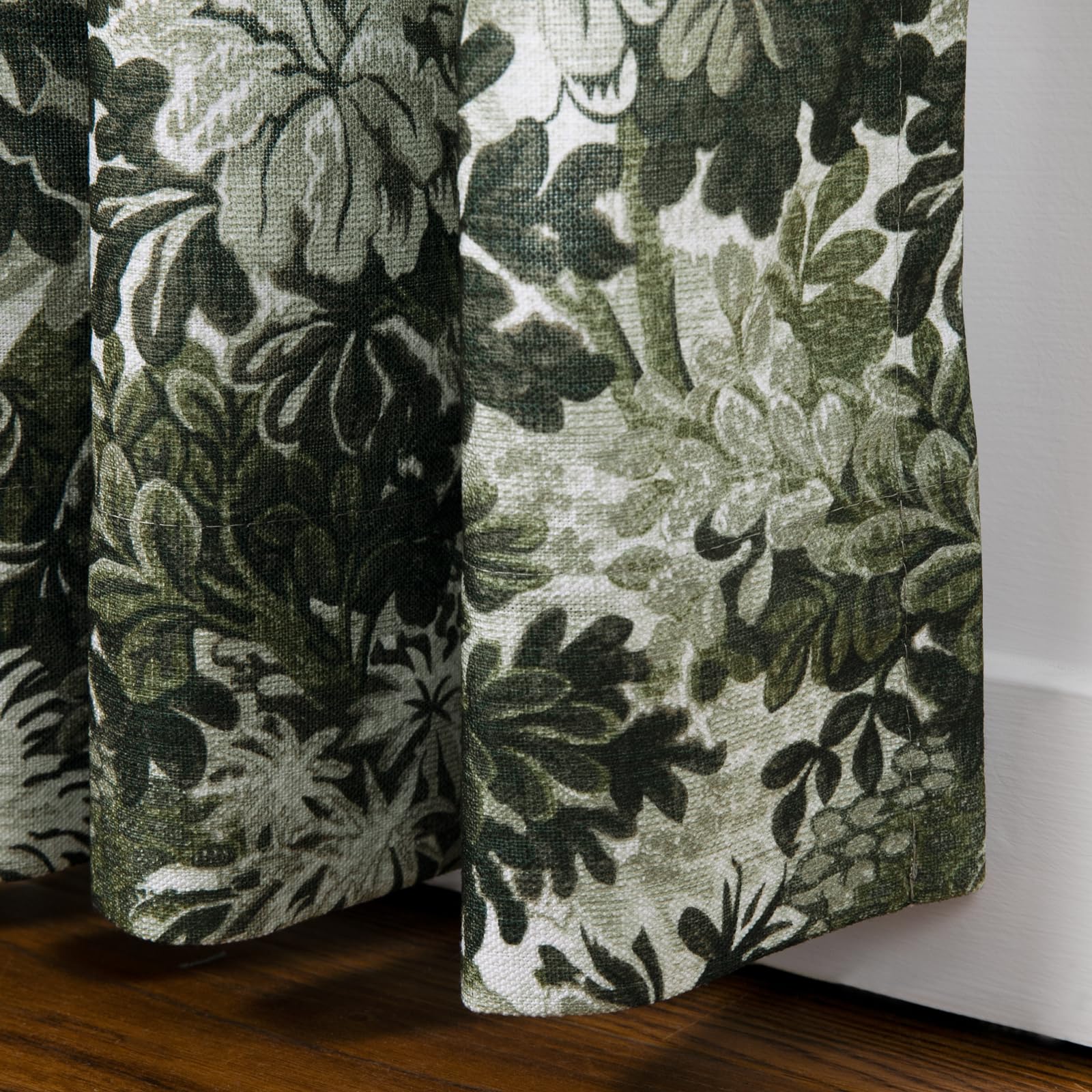 Amazon.com: TWOPAGES Floral Pinch Pleated Curtain 96 Inches Long