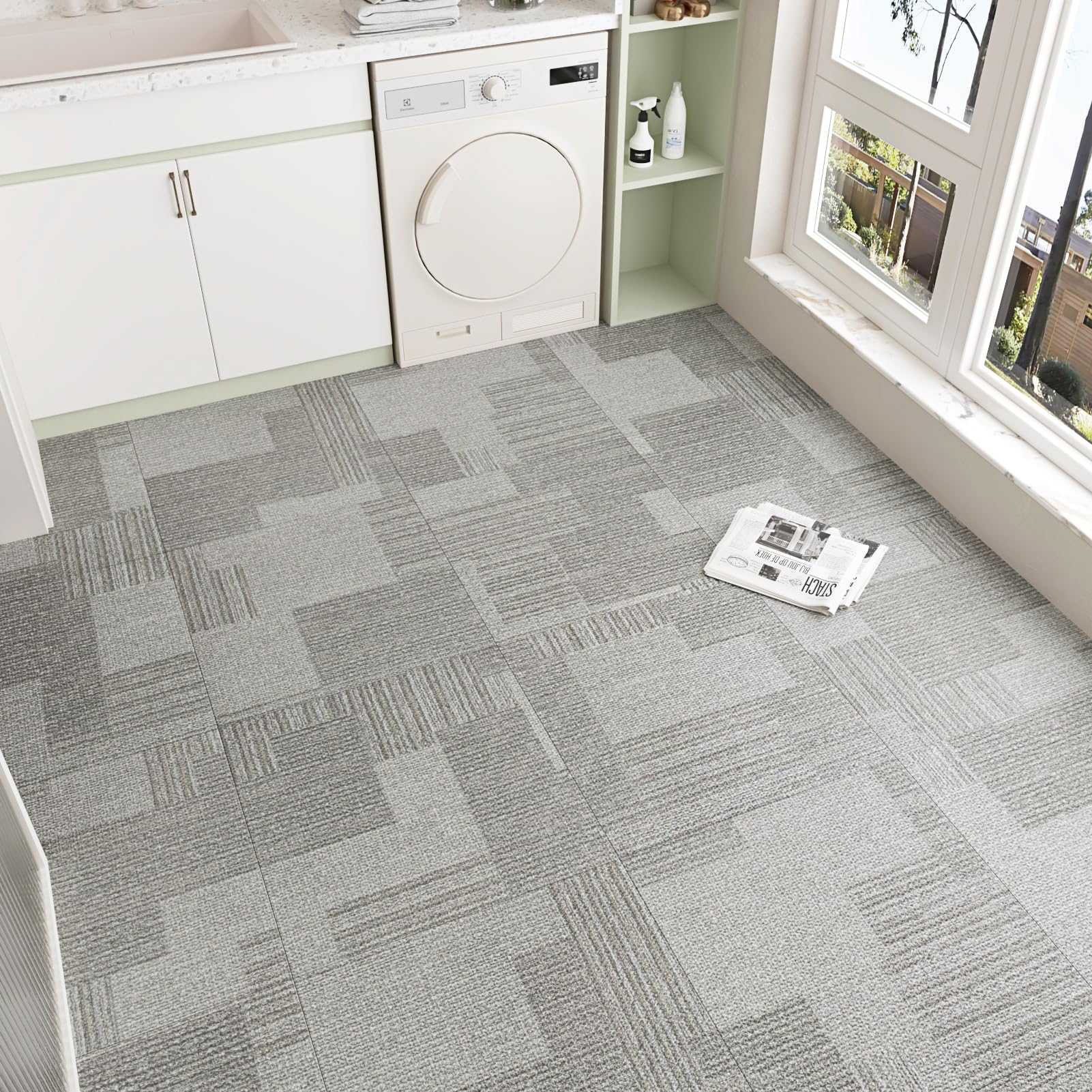 Piastrelle per pavimenti da bagno, 30 pezzi, per pavimenti in linoleum, impermeabili, per pavimenti, 30 pezzi