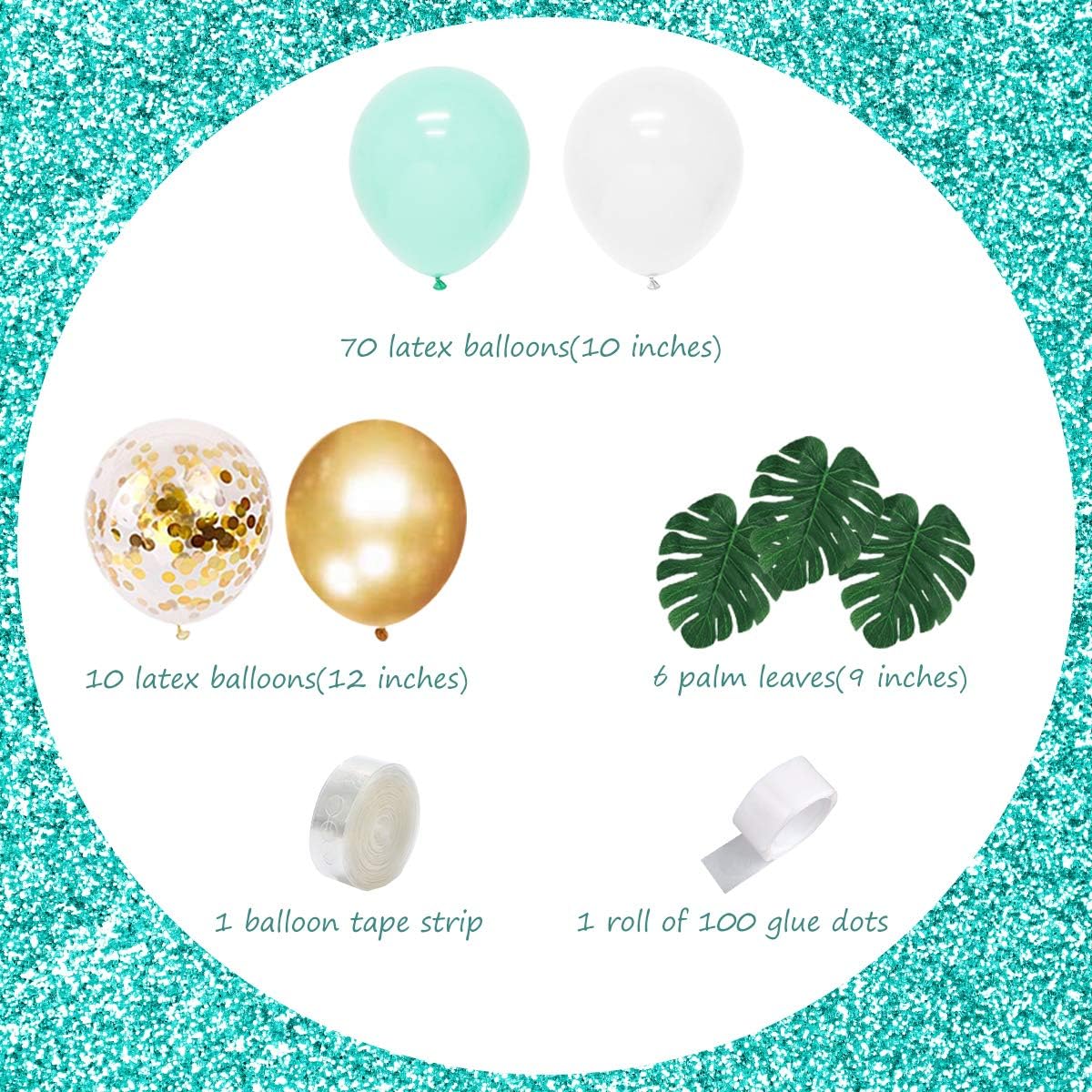 Mint Green Balloons Garland Arch Kit, Baby Shower Decorations - Image 5