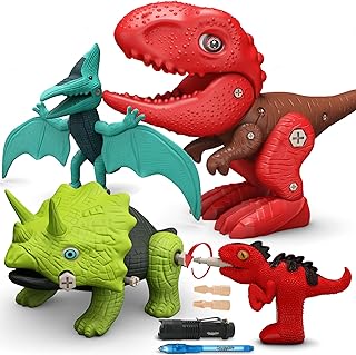 STEM Educational Dinosaur Toys for Kids 3-5 - Learning Construction Toys for 3+ Year Old Boys - Build Your Own Dino with Take Apart Building Dinosaur Toys - Ideal Gift for Kids Ages 3 4 5 6 7 8