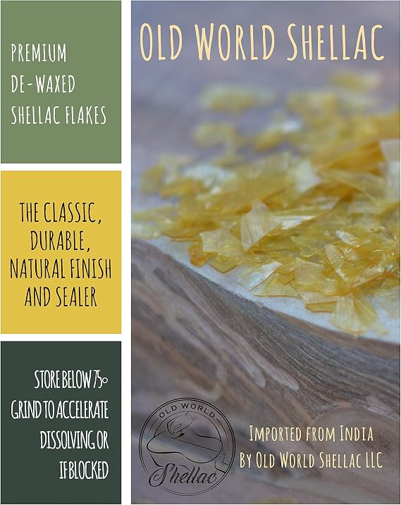 De-Waxed Garnet Shellac Flakes 1 lb. (16oz.) | Deep ruby finish, dark wood specialist, enhances mahogany & walnut woods, aged cherry look, French polish, non-toxic