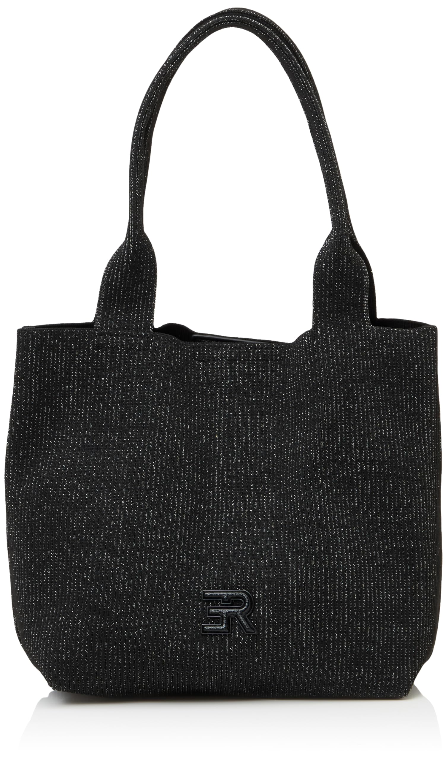 Ermanno Firenze Lurex, Borsa a Mano Unisex-Adulto, Nero