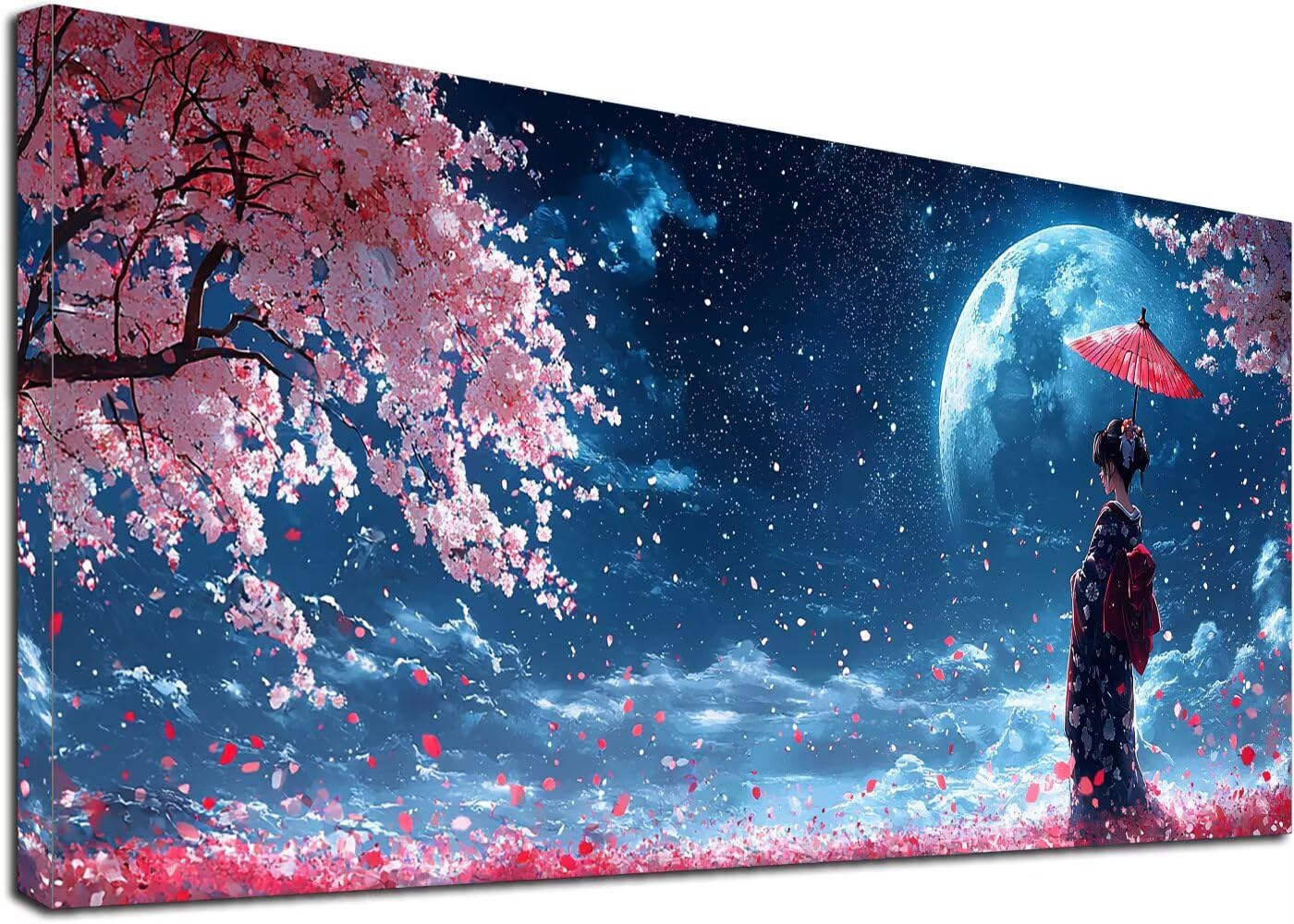 Diamond Painting Adulte Japon Peinture Diamant Adulte 130x50 cm, 5D DIY Diamond Painting Kit Complet Femmes, Broderie Diamant Cristal Point de Croix Kit pour Débutants, Décoration Murale Maison, -2056