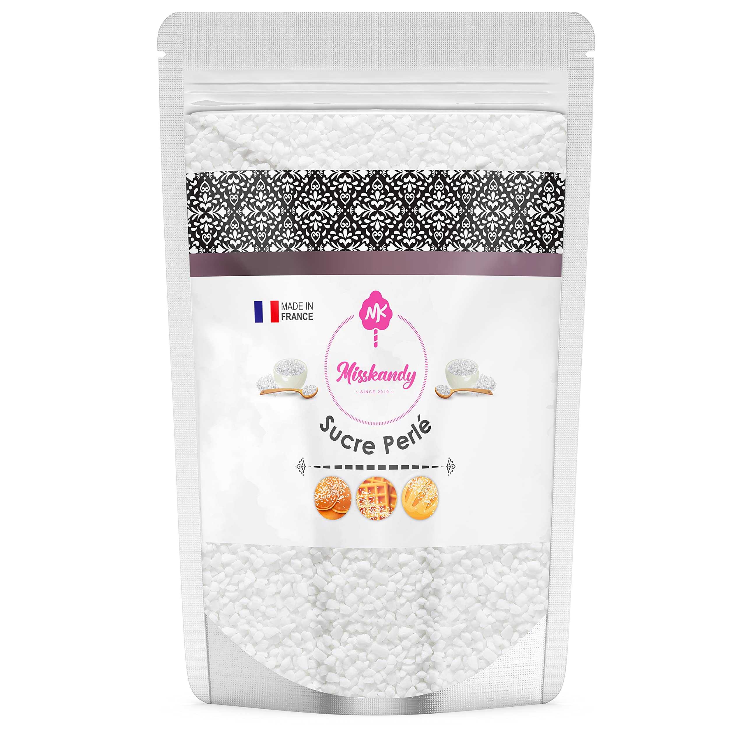 Azúcar Perlado 900 Gr, por Hornear Gofres, Rollos, Roscón y como Decoración de Dulces