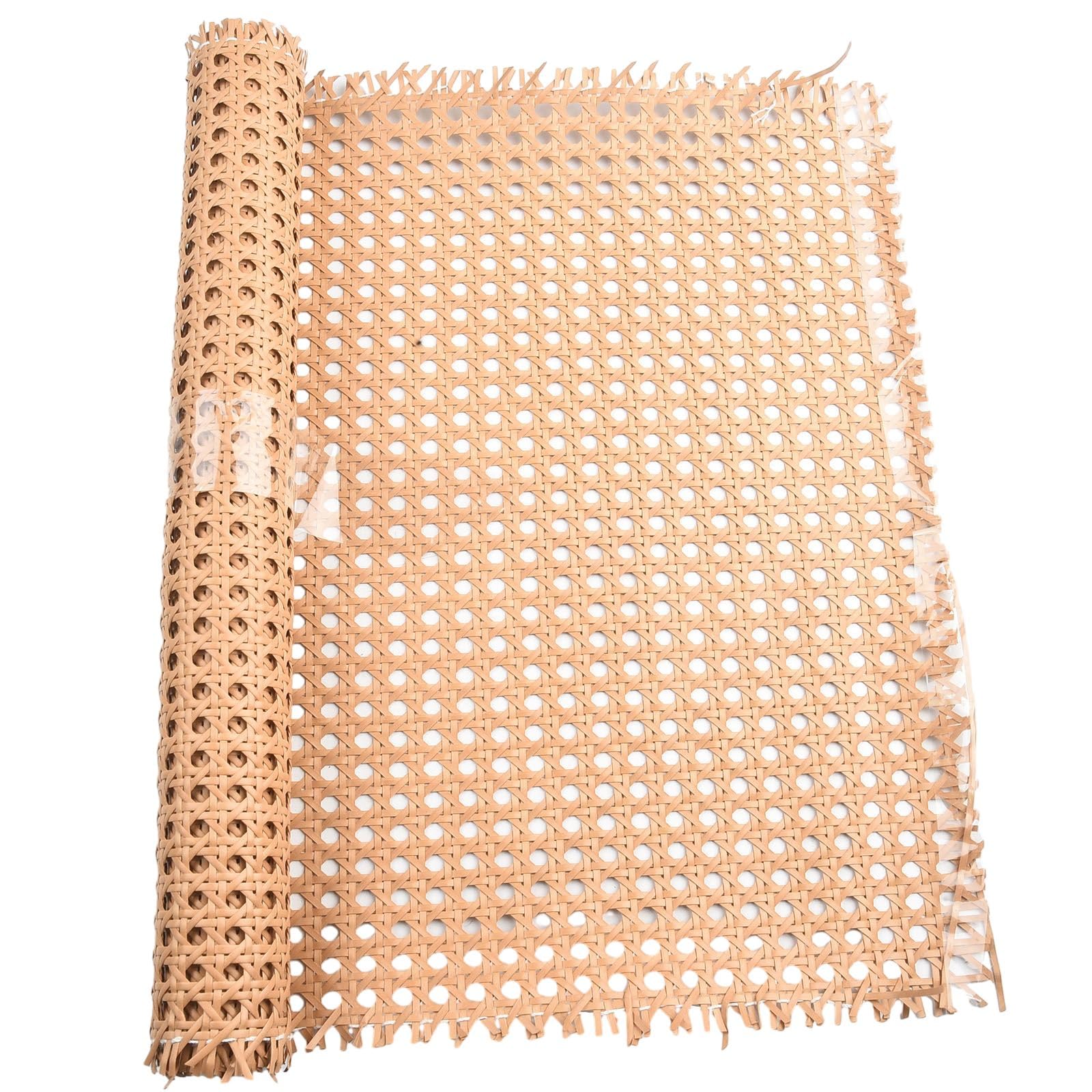 Rollo de correas de ratán de caña, 1m* 50cm tejido de malla abierta de ratán tejido de malla de ratán tejido abierto para proyectos de enlatado de muebles