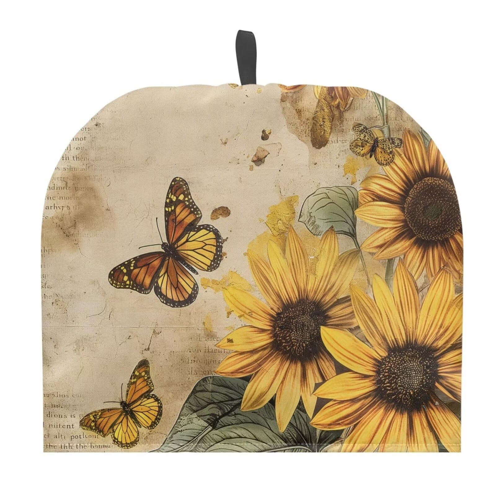 Hudotybom Retro Sunflower Tea Cozy for Teapot Insulated Vintage Sunflower Wadding Tea Cozies Covers Fit 1 to 6 Cup Kitchen Textiles Warming &amp; Insulating Kettle Cover for Home Table Decor
