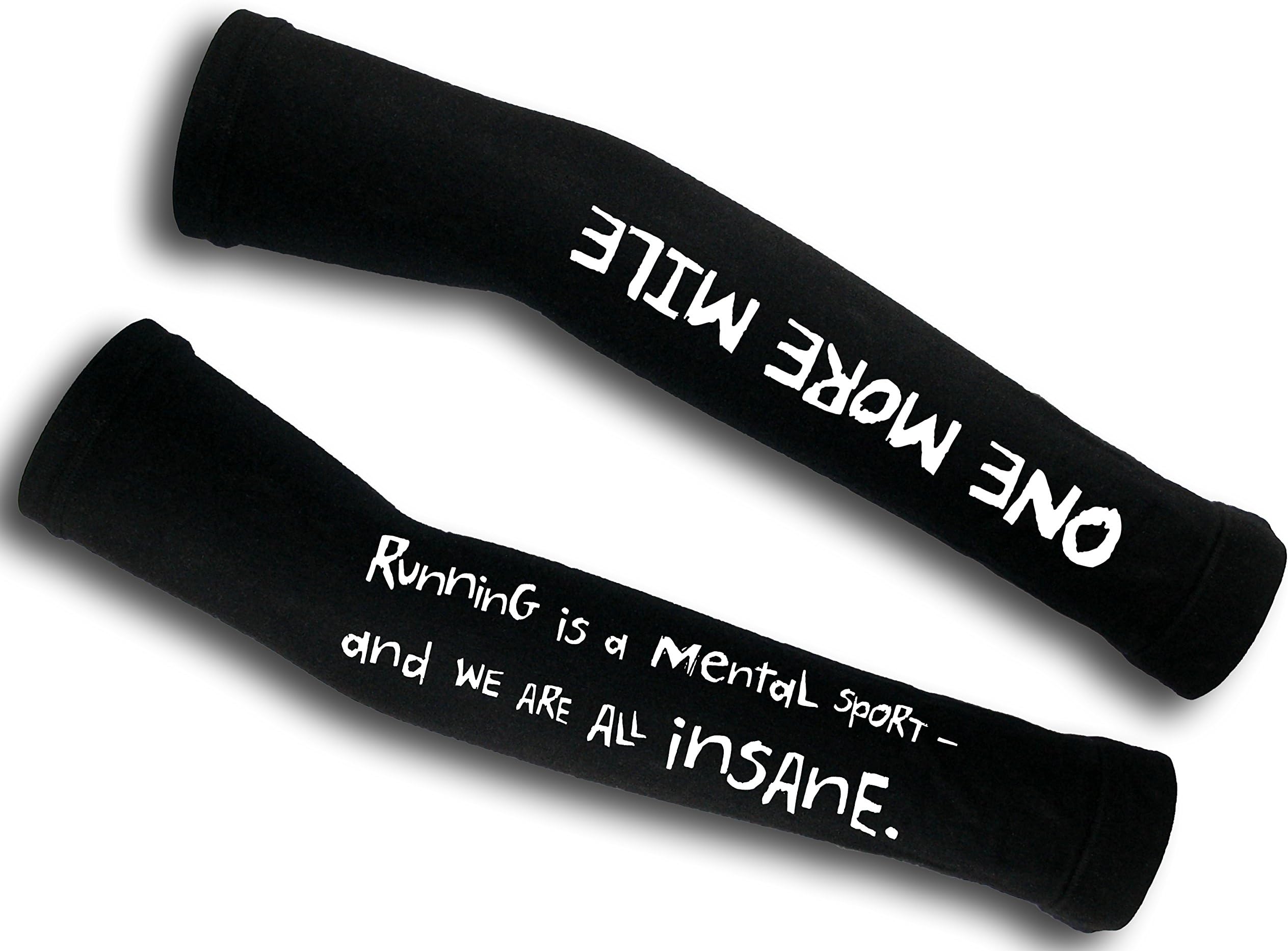"Running Is a Mental Sport - And We Are All Insane" OMM Customized Arm Warmer Set for Runners