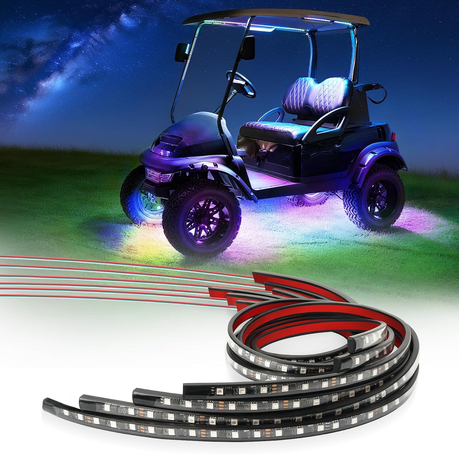 ROLiGHTiC Led Lights for Golf Cart, Multi-Color Underbody Lights Wat