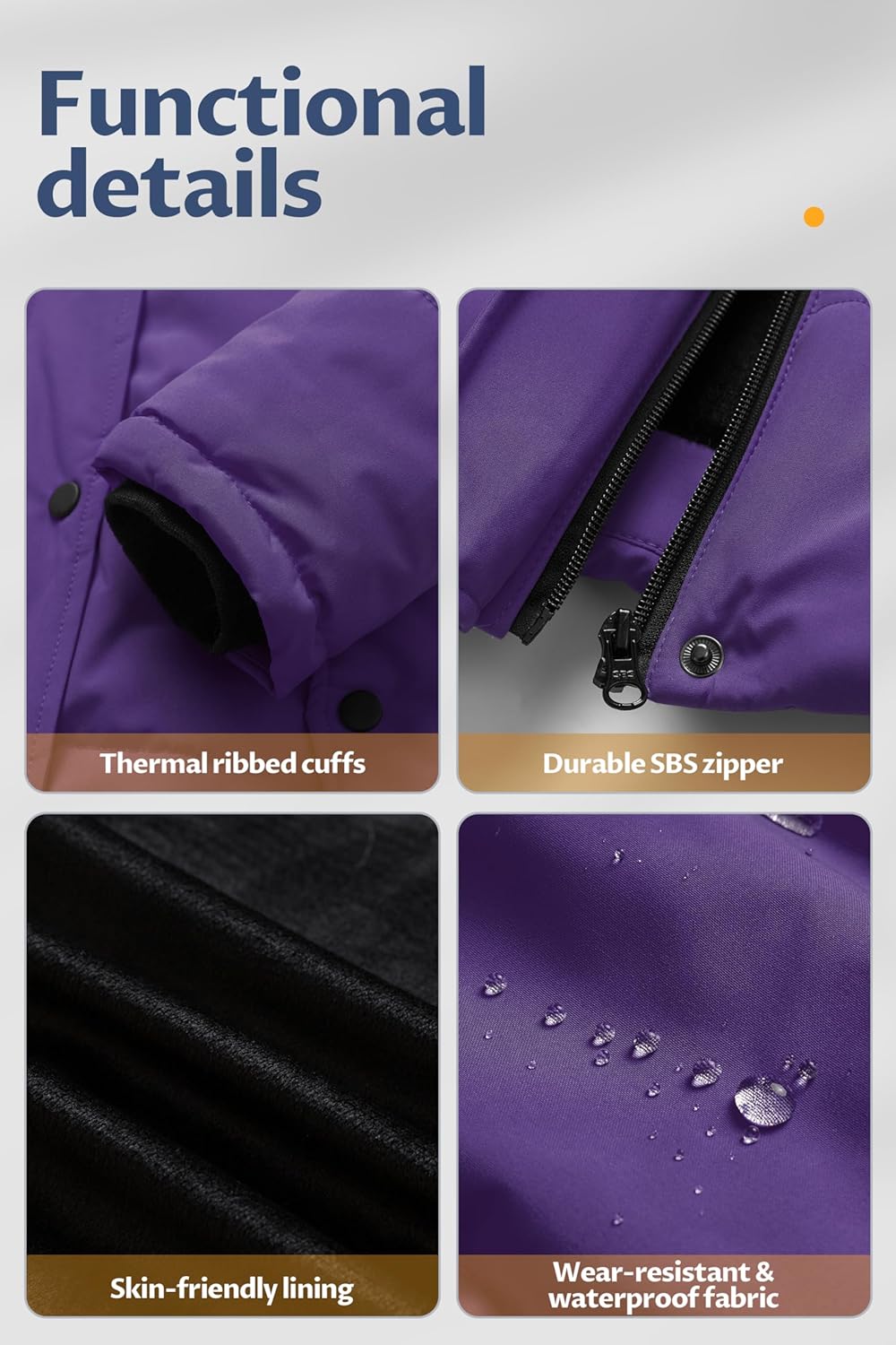 CREATMO US Girl's Winter Fleece Lined Long Parka Puffer Coat Thicken Ski Jacket With Fur Trim Hood - Image 7