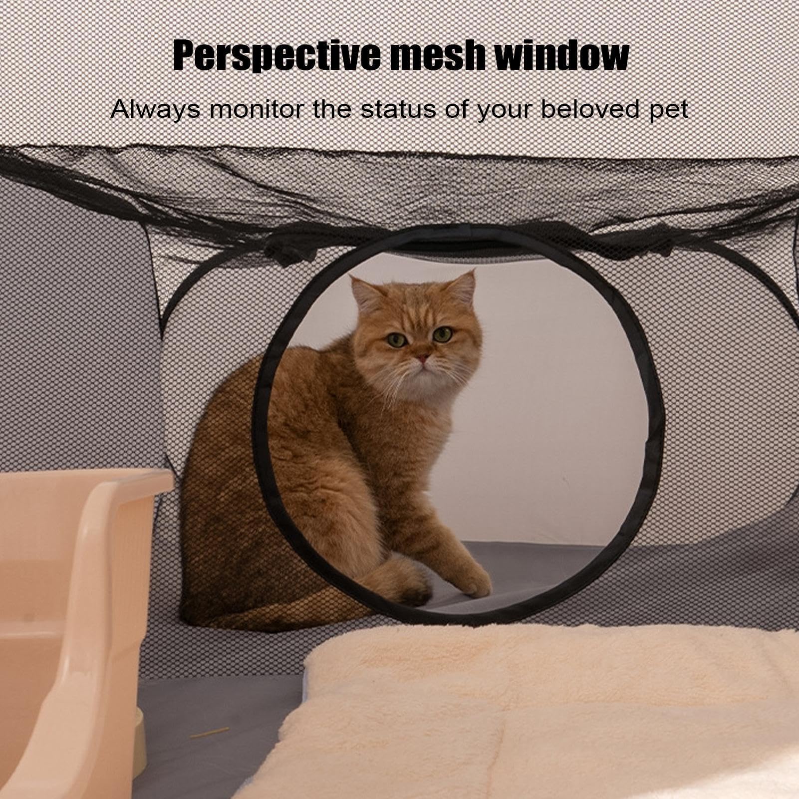 Parc D'Extérieur pour Chat | Le Parc d'Extérieur pour Animaux avec Un Tunnel Circulaire,Clôture Pliable avec Tunnel Et Maison De Jeu pour Animaux pour Chaton Chien Et Lapin