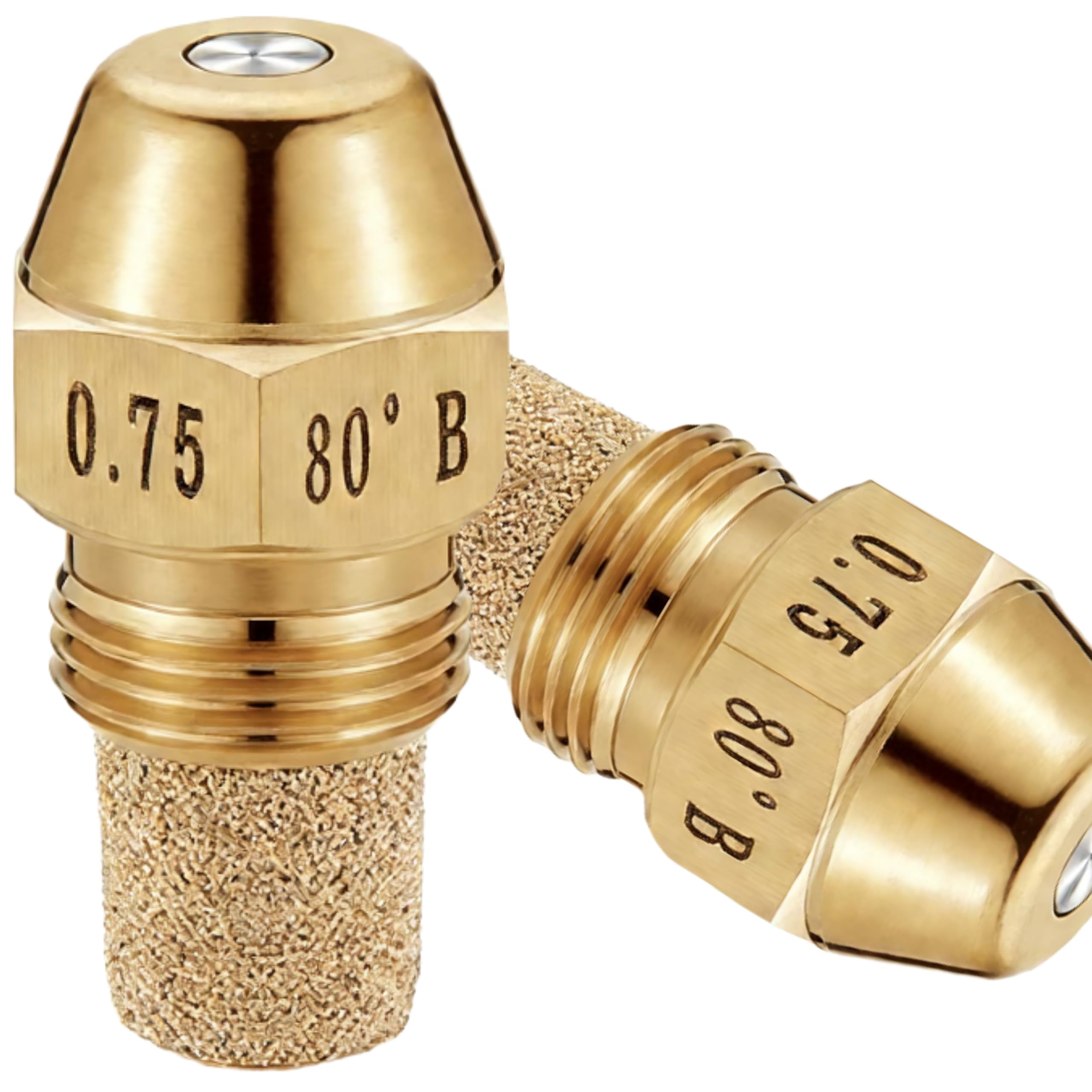 MorningRo 2 Pcs Solid Oil Burner Nozzle, 0.75-80 B, Universal