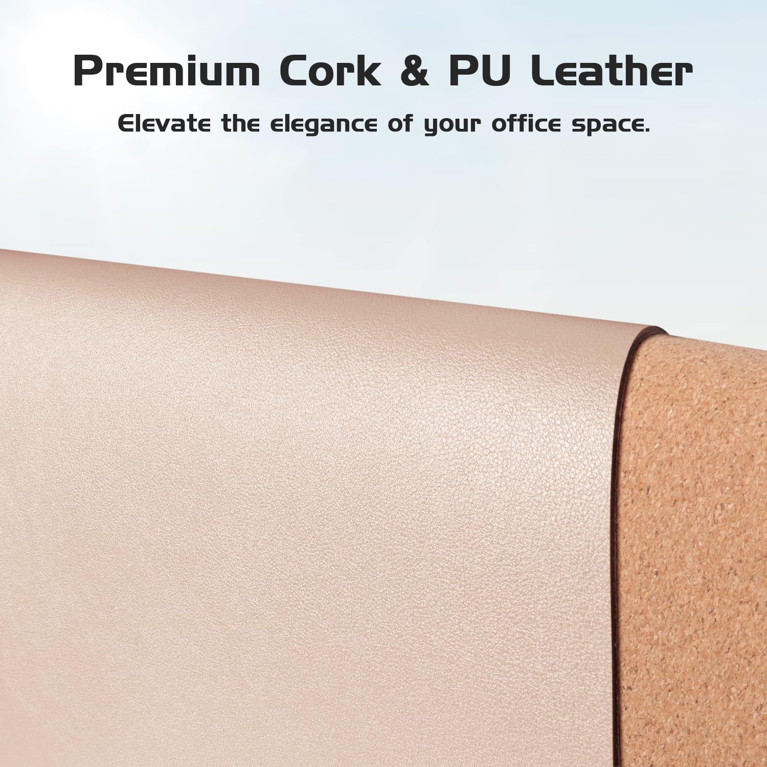 Tapis de bureau en liège naturel double face Aothia 65x35cm imperméable souris protection