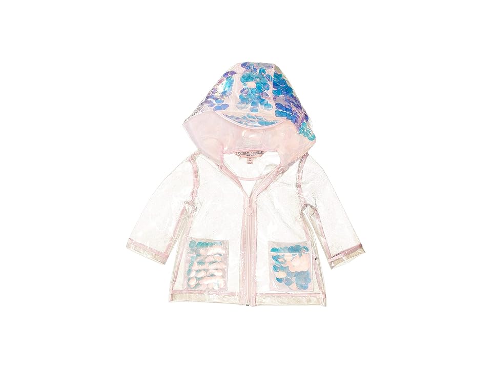 

Urban Republic Kids Transparent Raincoat with Sequins (Infant/Toddler) (Clear) Girl's Coat