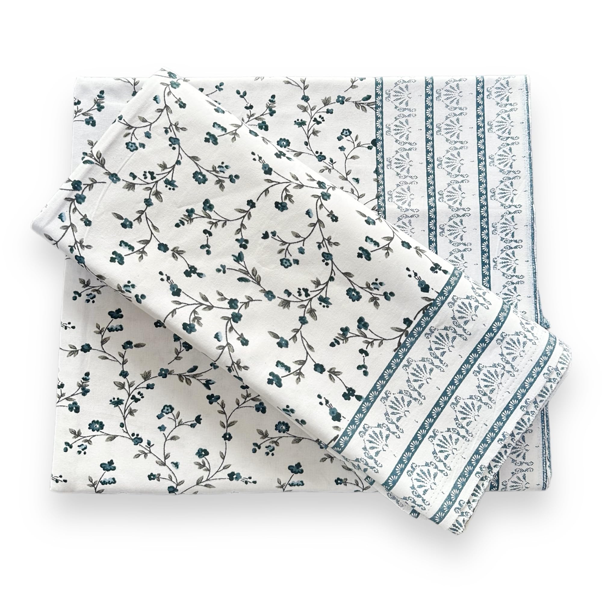 PWI 100% Cotton Summer Floral Topsheet/Odhne Wali Chaddar Single Bed 300 Tc (Pack Of 2) - Green L (B0CYWYFWP4) Amazon Price History, Amazon Price Tracker