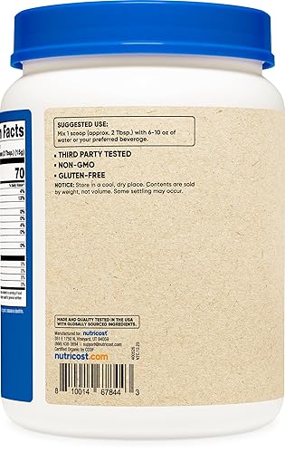 Miniatura 4 de Nutricost Leche de coco orgánica en polvo de 2 libras, sin OMG, leche de coco orgánica certificada en polvo