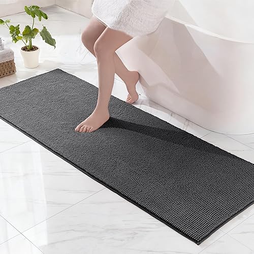 Miniatura 21 de Exclusivo Mezcla Alfombras de baño de felpilla extra suaves y absorbentes, de 17 x 24 pulgadas, de secado rápido, lavables a máquina, para suelo de
