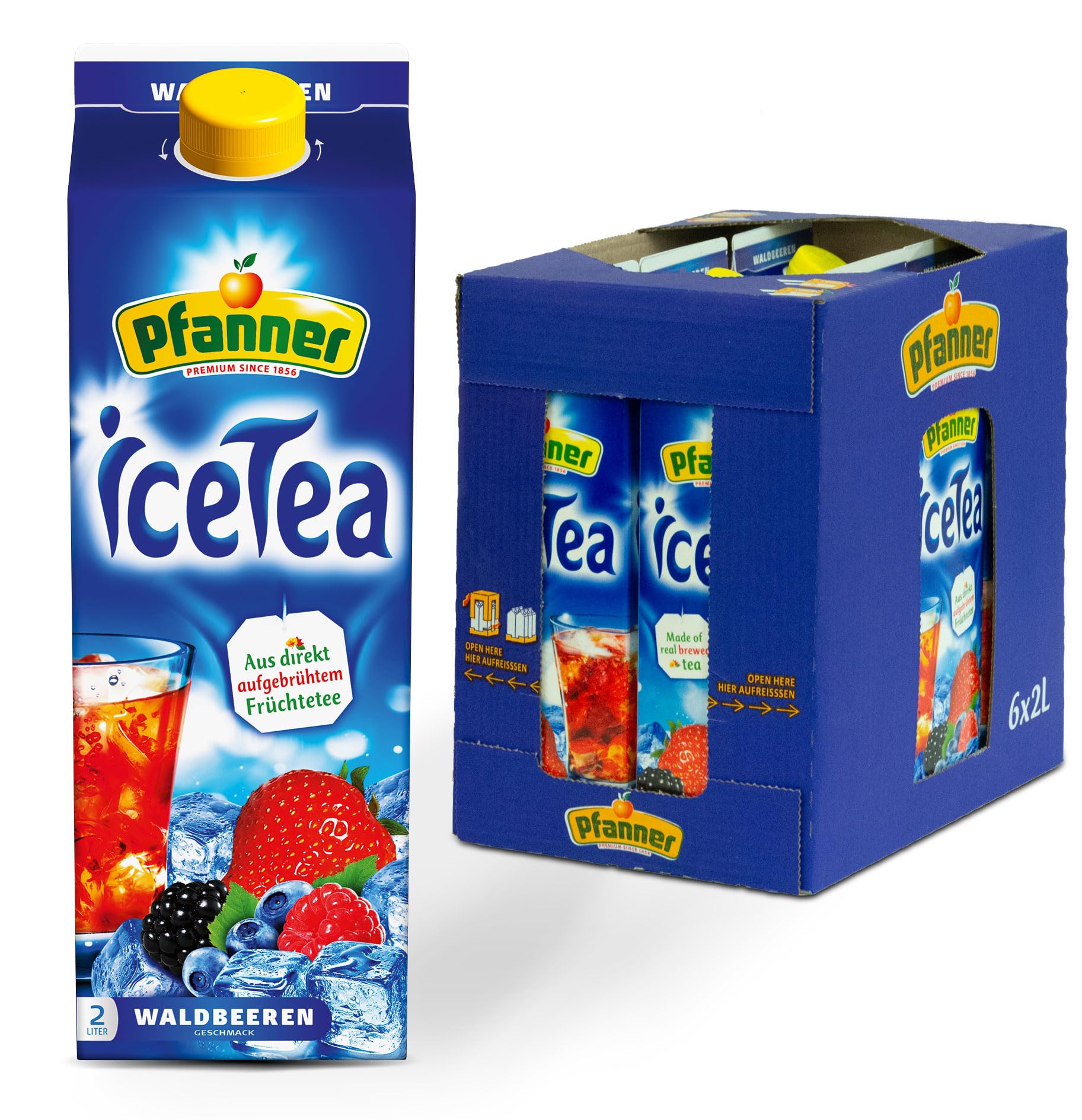 Pfanner Eistee Fruit Wild Berries - Paquete de 6 unidades (6 x 2 l)