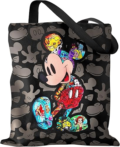 STSNano Bolsa de lona para niñas y mujeres, estética, linda inspirada en caricaturas, bolsas de regalo, reutilizable, casual, bolsa de libros de