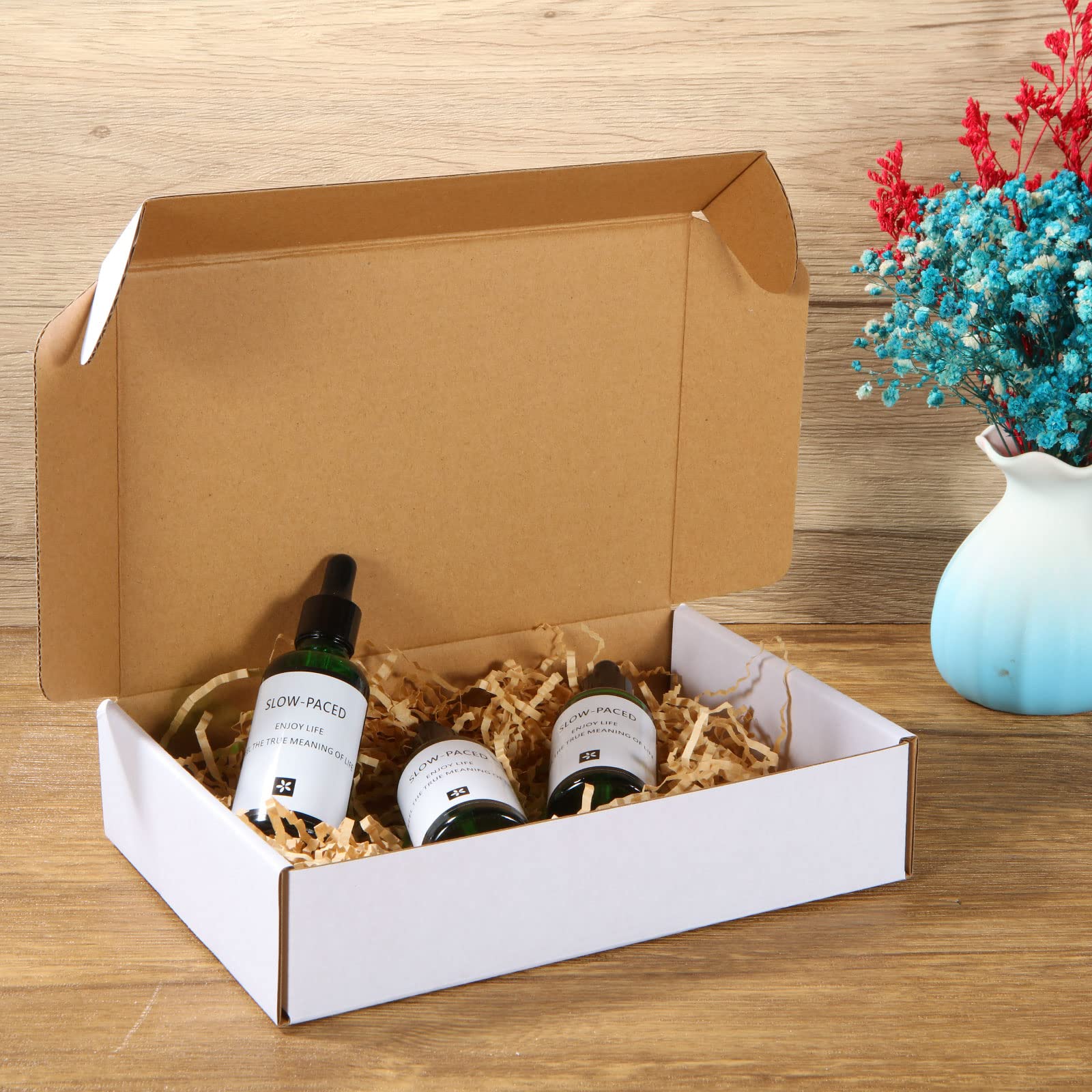 Versandkartons 24x15x12 Cm - 10 Stück Set Einwellige Kartonboxen | Für E-Commerce Und Geschenkverpackung